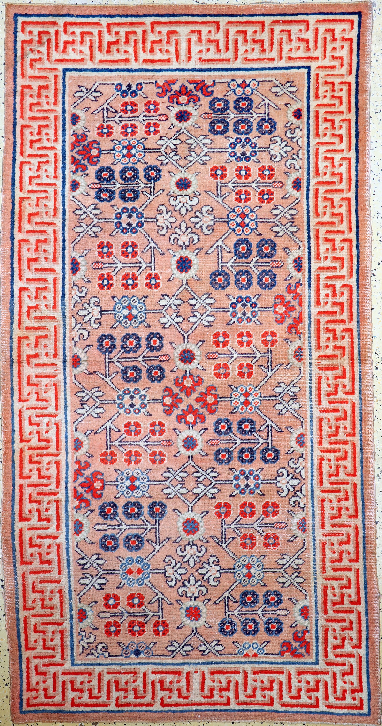 Ning-Hsia antik, China, 19.Jhd, Wolle auf Baumwolle, ca. 225 x 118 cm, EHZ: 2-3