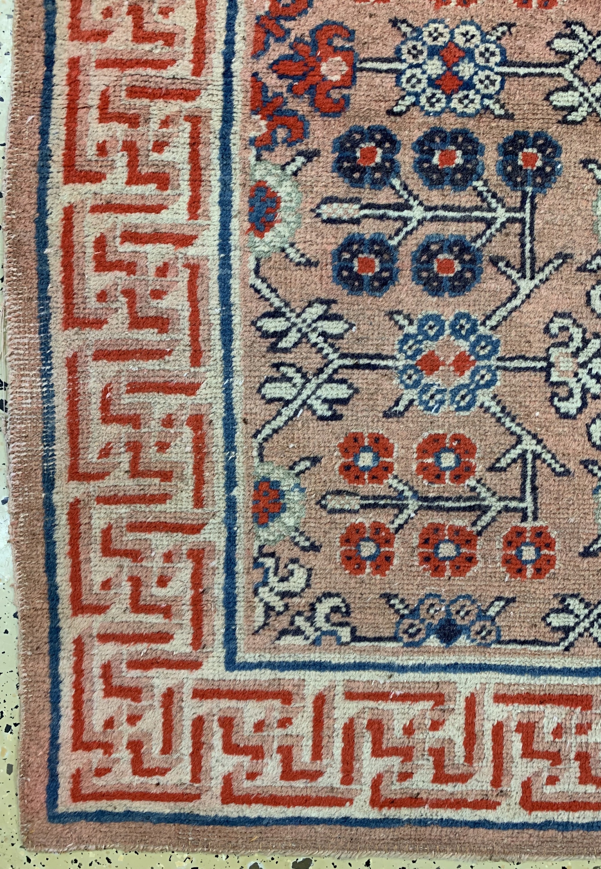 Detail b: Ning-Hsia antik, China, 19.Jhd, Wolle auf Baumwolle, ca. 225 x 118 cm, EHZ: 2-3