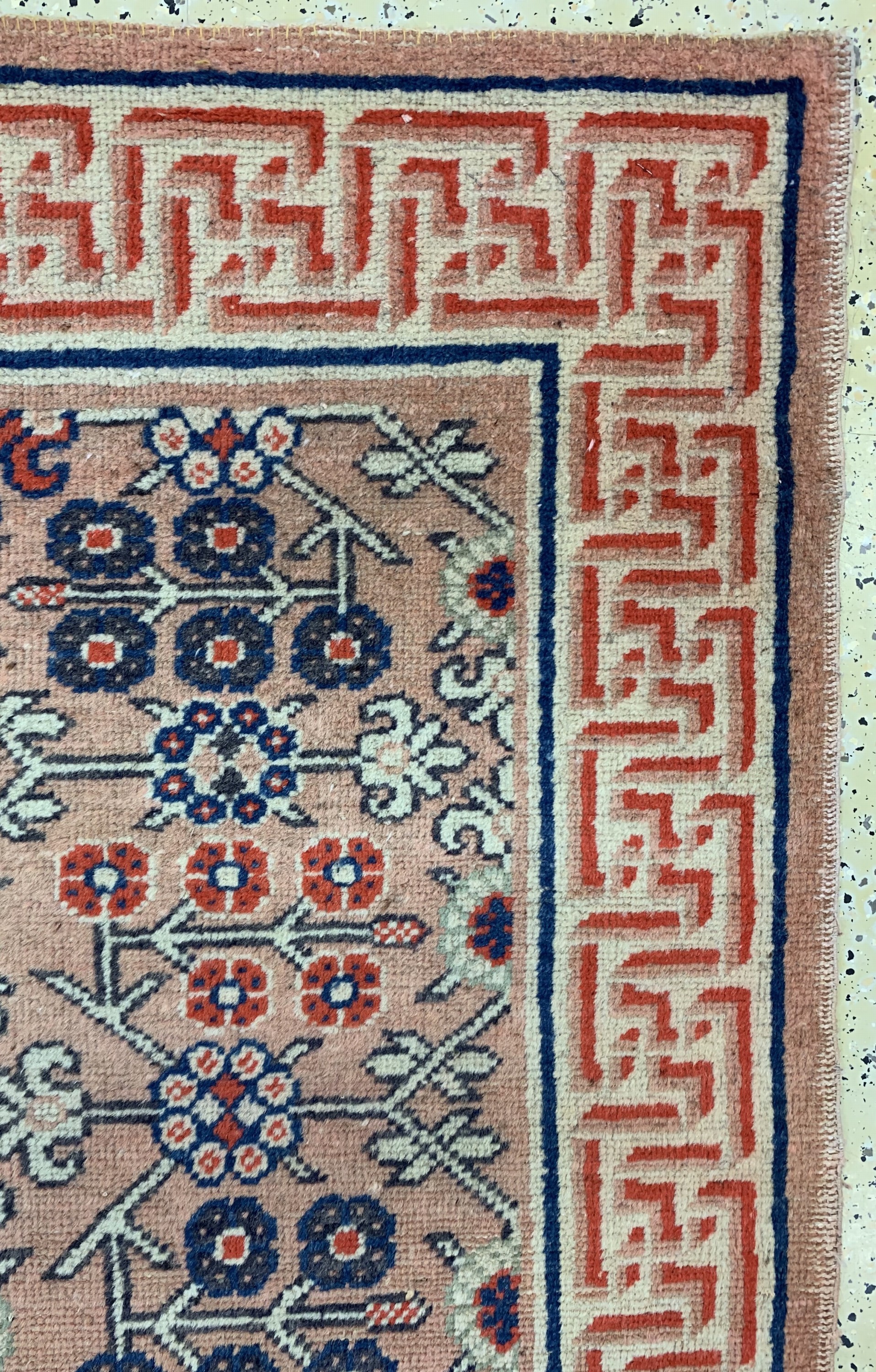 Detail e: Ning-Hsia antik, China, 19.Jhd, Wolle auf Baumwolle, ca. 225 x 118 cm, EHZ: 2-3