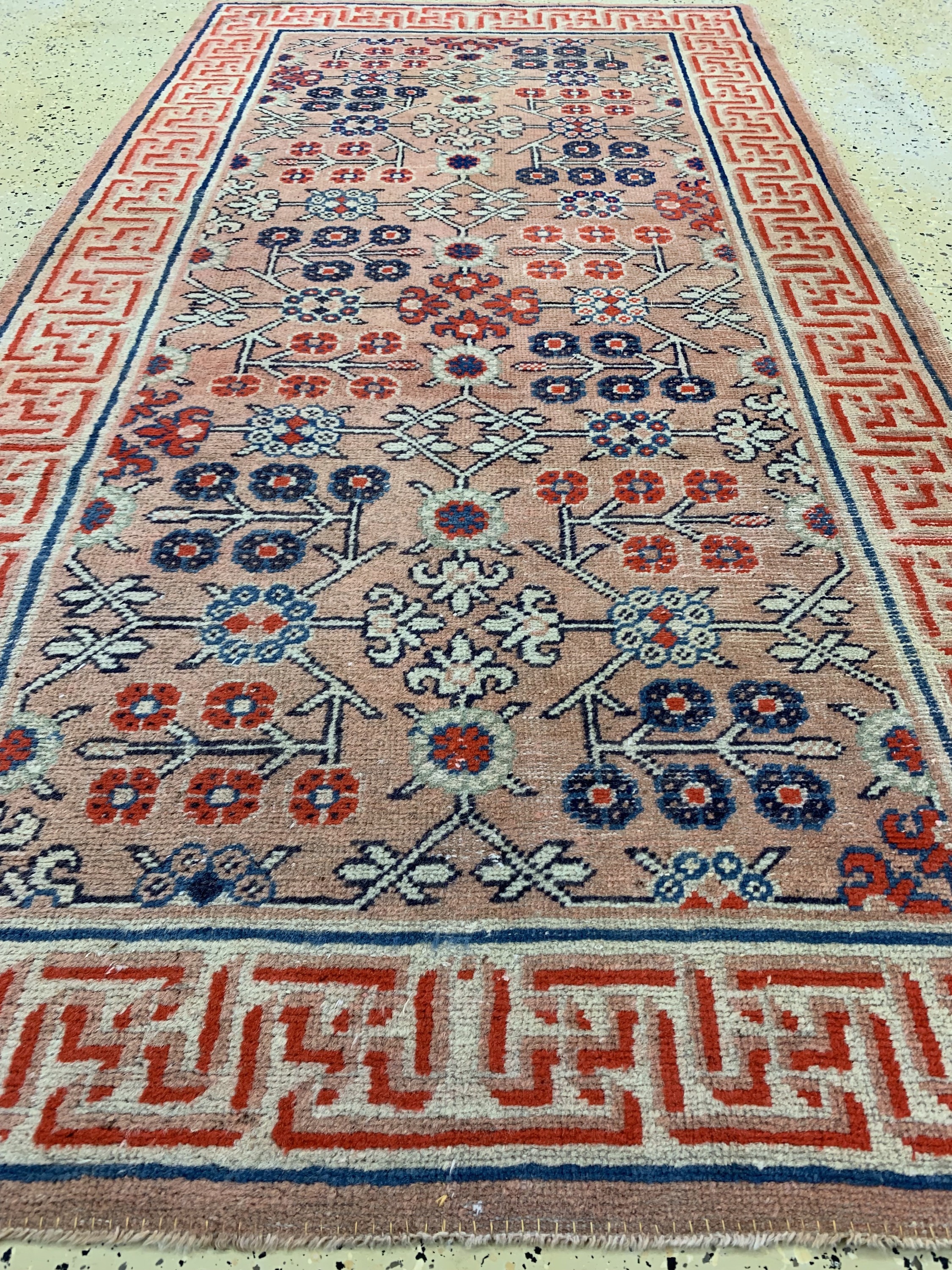 Detail f: Ning-Hsia antik, China, 19.Jhd, Wolle auf Baumwolle, ca. 225 x 118 cm, EHZ: 2-3