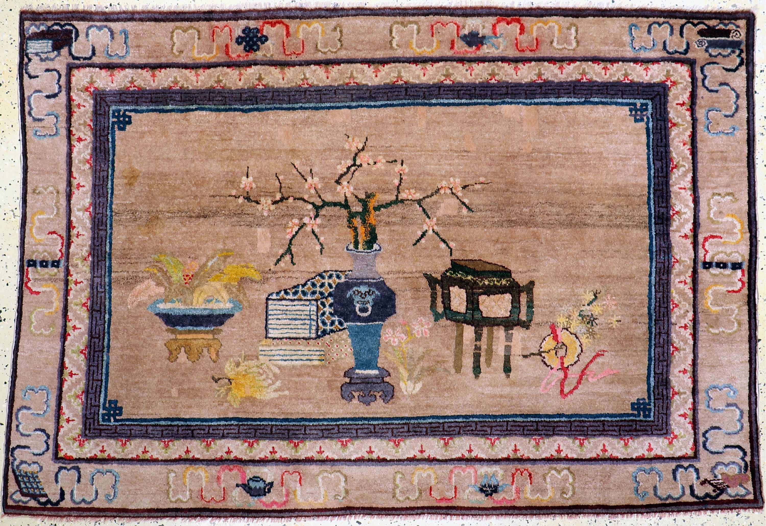 Pao Tow antik, China, um 1900, Wolle auf Baumwolle, ca. 200 x 133 cm, EHZ: 2