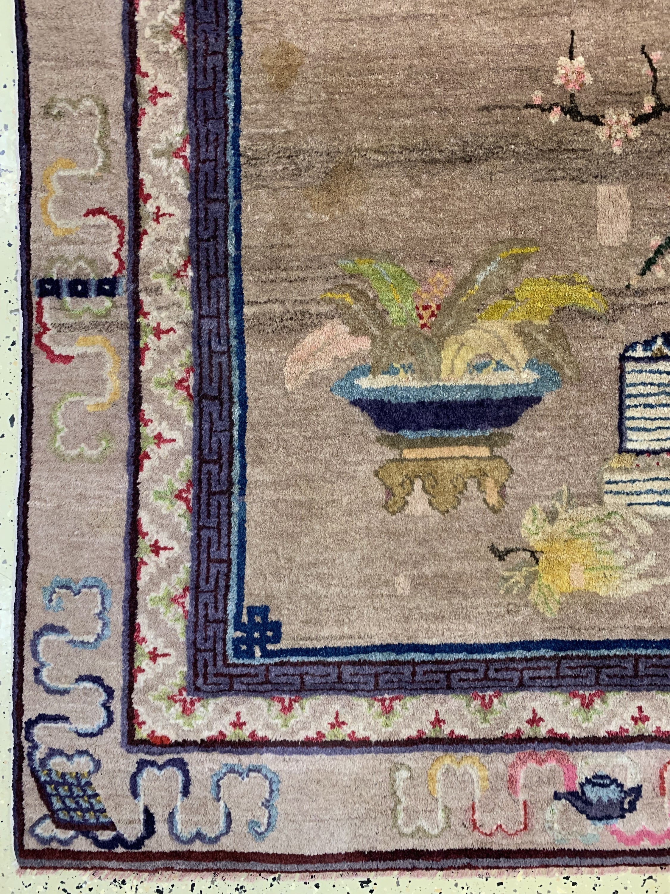 Detail b: Pao Tow antik, China, um 1900, Wolle auf Baumwolle, ca. 200 x 133 cm, EHZ: 2