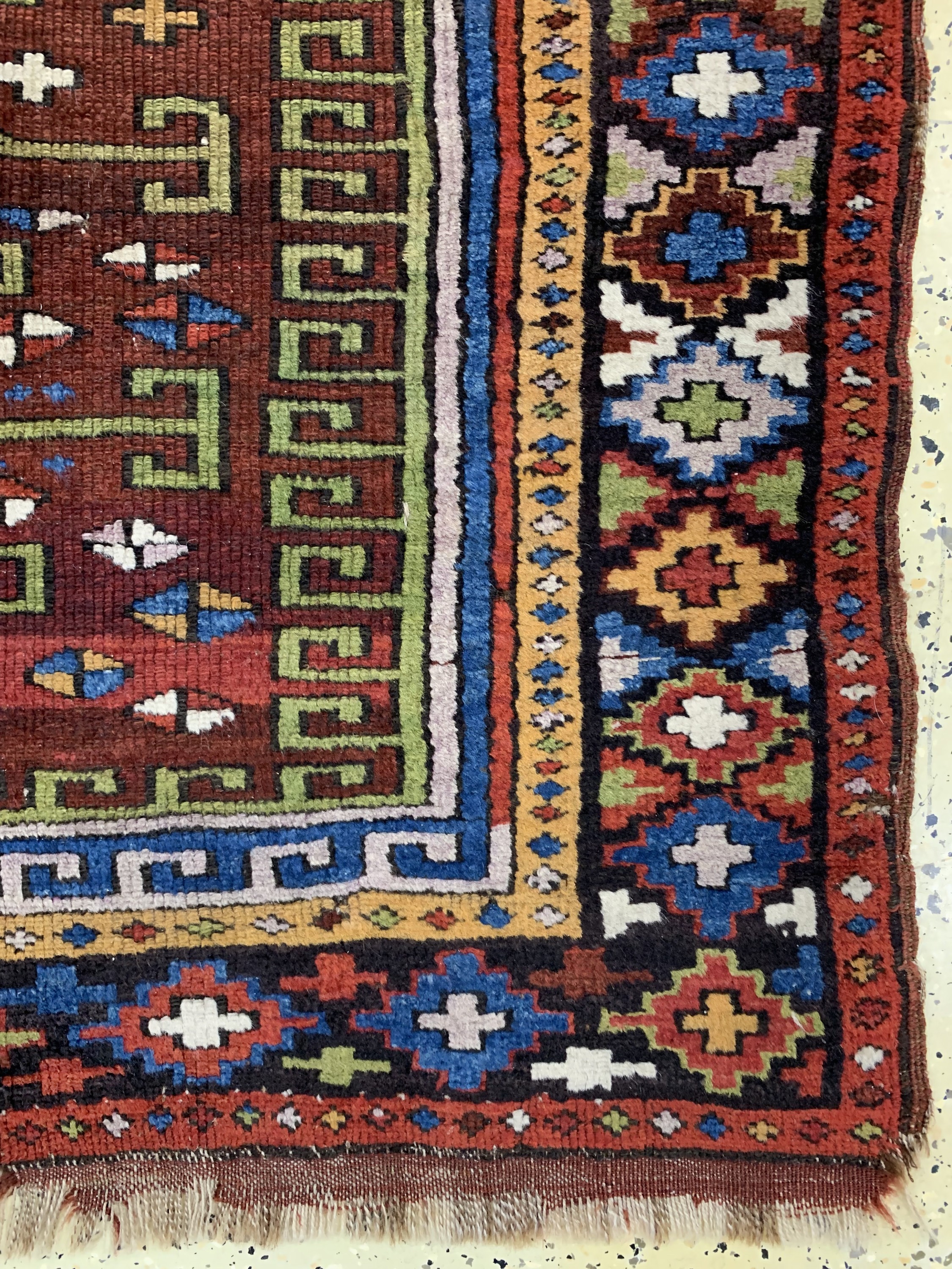 Detail a: Antiker Bergama, Türkei, um 1900, Wolle aufWolle, ca. 120 x 102 cm, EHZ: 2-3