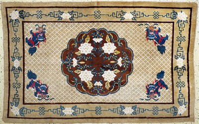 Image Pao Tow antique, China, around 1900, wool on cotton, approx. 216 x 136 cm, condition: 2, ...