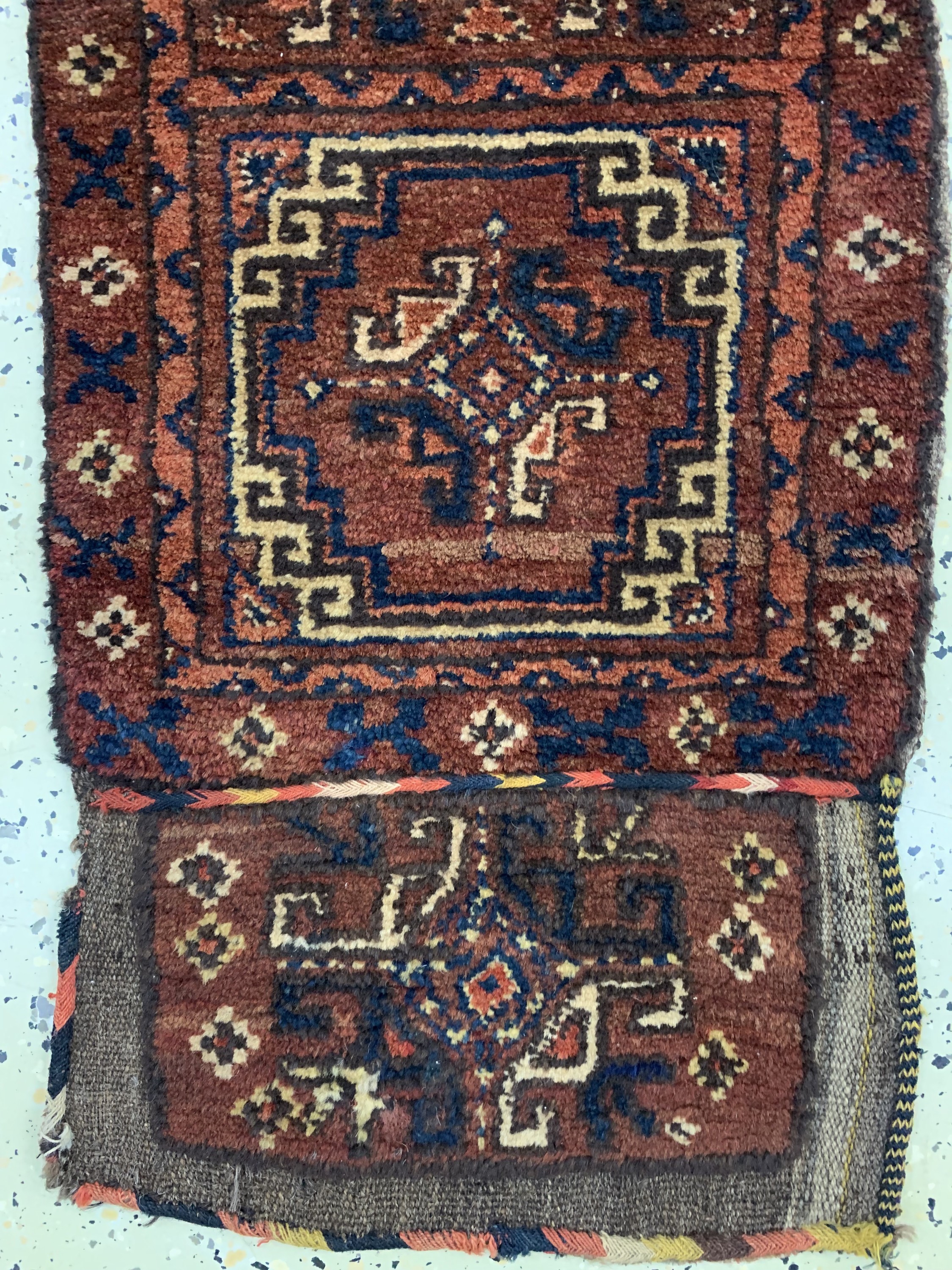Detail a: Karakalpak"Napramatsch", Kirgisistan, um 1900, Wolle auf Wolle, ca. 130 x 43 cm, EHZ: 2