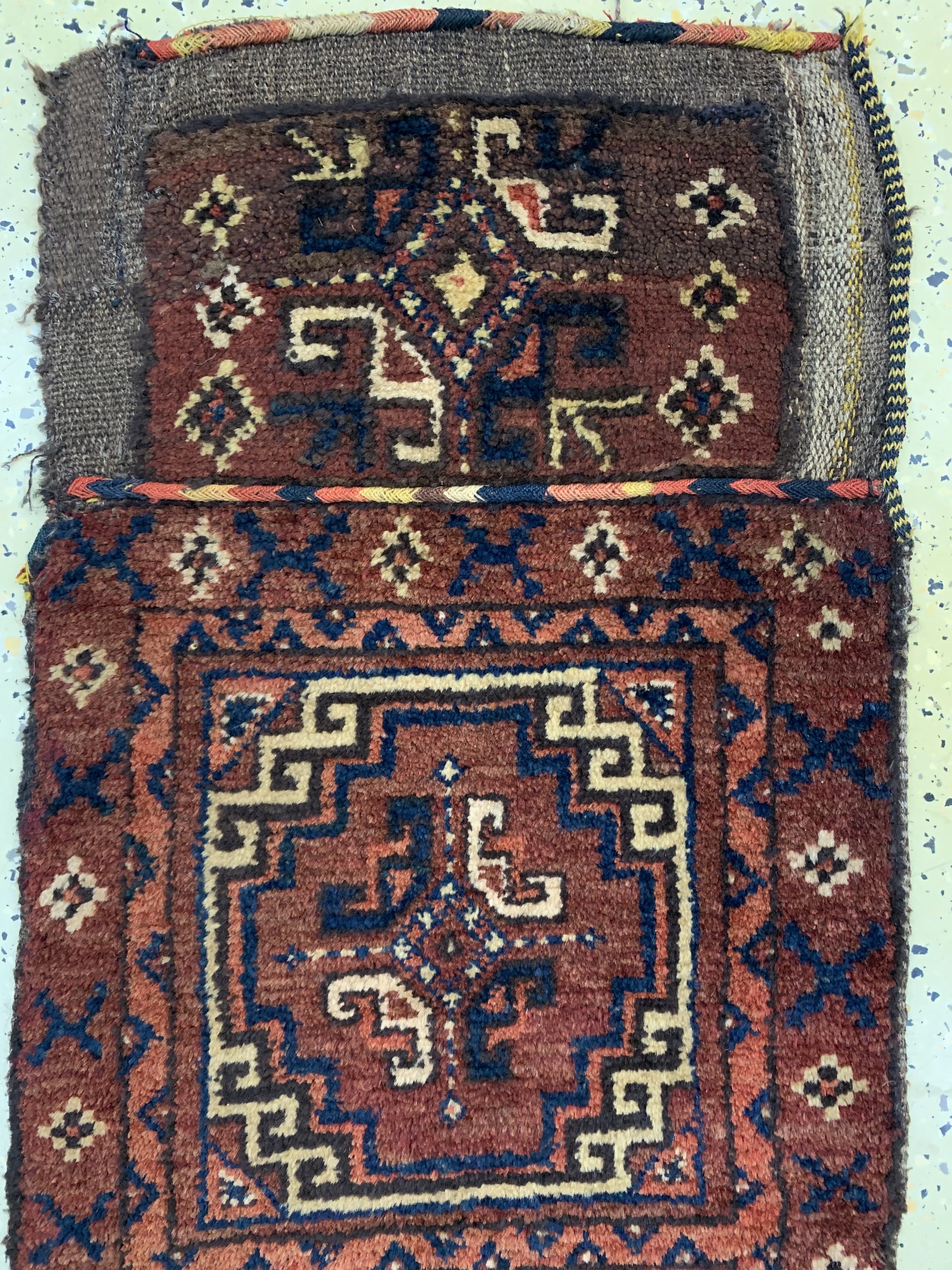 Detail b: Karakalpak"Napramatsch", Kirgisistan, um 1900, Wolle auf Wolle, ca. 130 x 43 cm, EHZ: 2