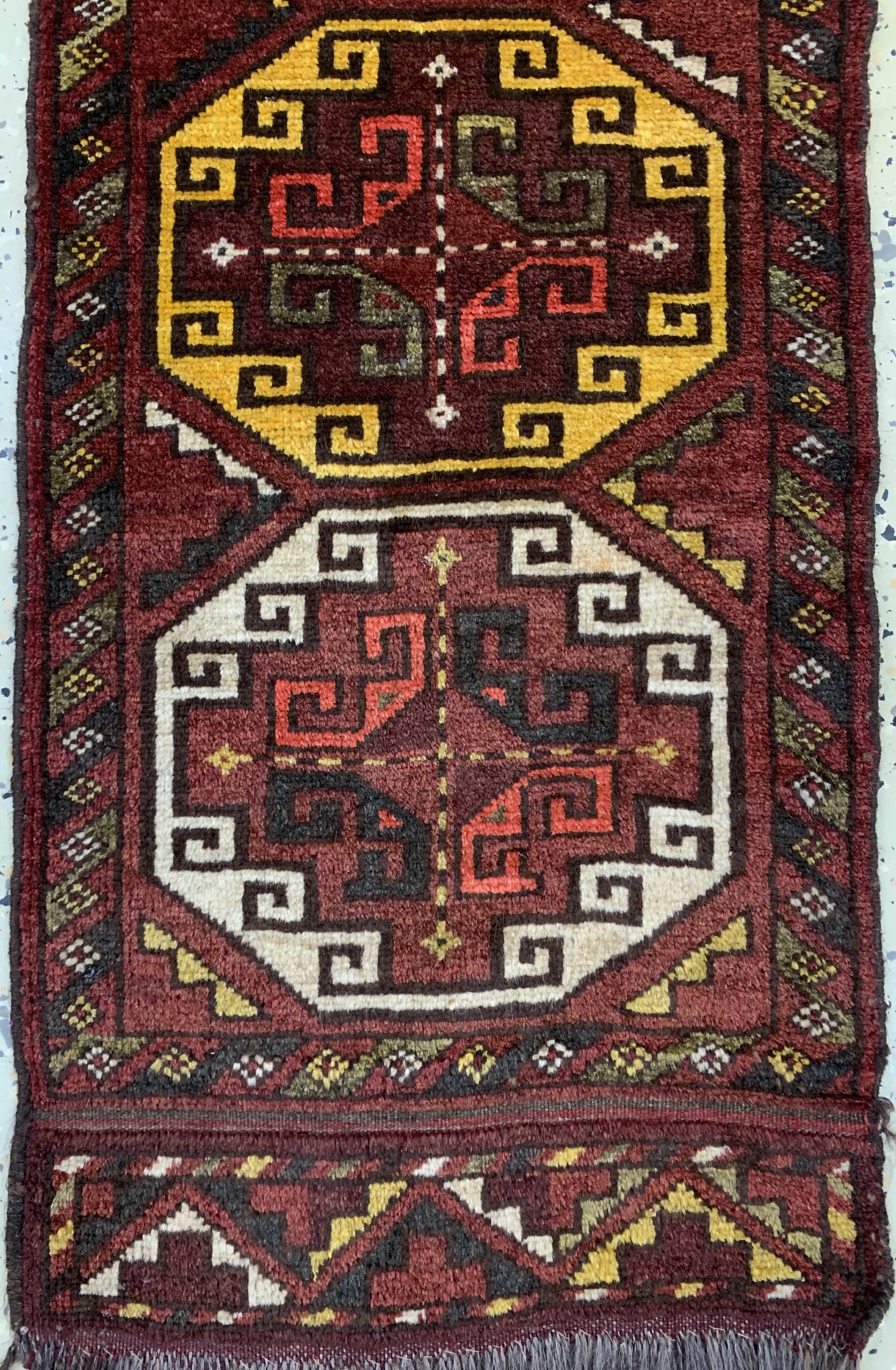Detail a: Karakalpak"Napramatsch", Kirgisistan, um 1900, Wolle auf Wolle, ca. 110 x 45 cm, EHZ: 2