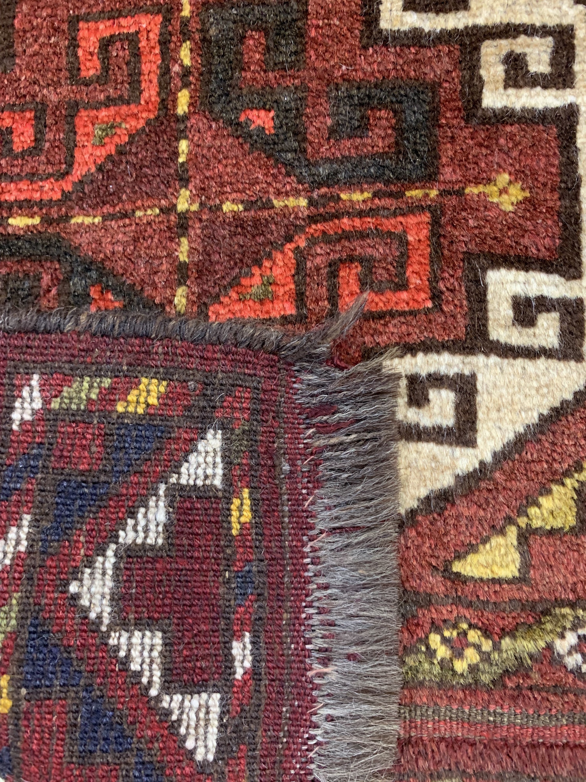 Detail d: Karakalpak"Napramatsch", Kirgisistan, um 1900, Wolle auf Wolle, ca. 110 x 45 cm, EHZ: 2