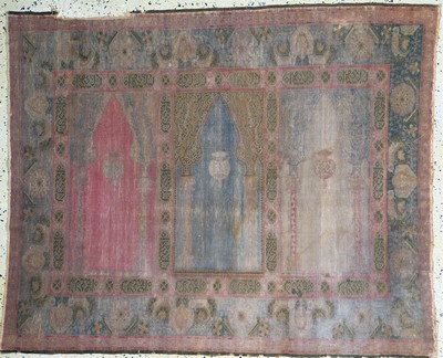 Image Antique Kayseri, Turkey, mid-19th century cotton metal brocade, approx. 150 x 127 cm, ...