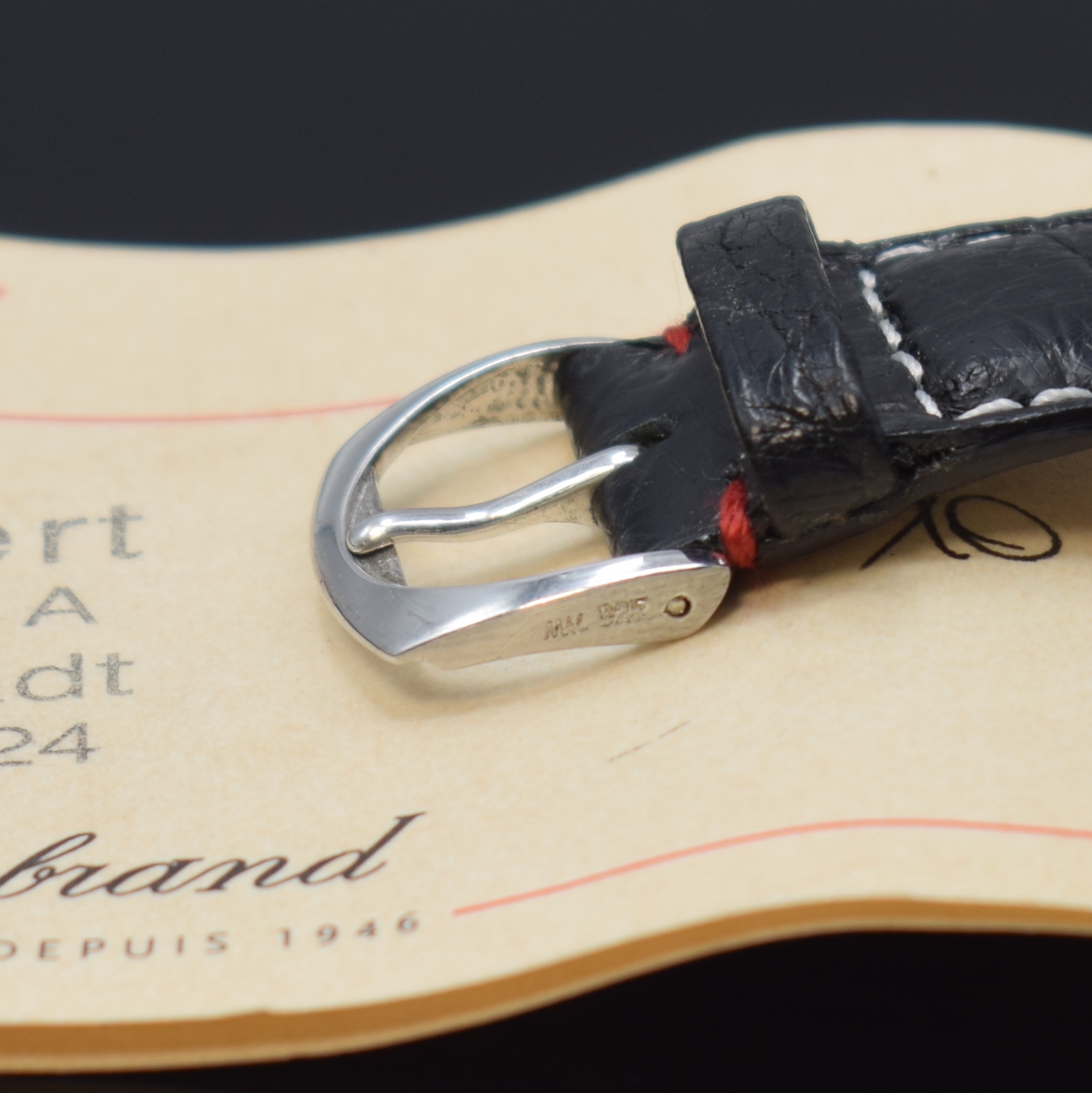 Detail b: DUBEY & SCHALDENBRAND Herrenarmbanduhr Modell Diplomatic, Automatik, Sterlingsilbergeh. inkl. orig. Lederband, Boden 4-fach verschr., emailfarb. ...
