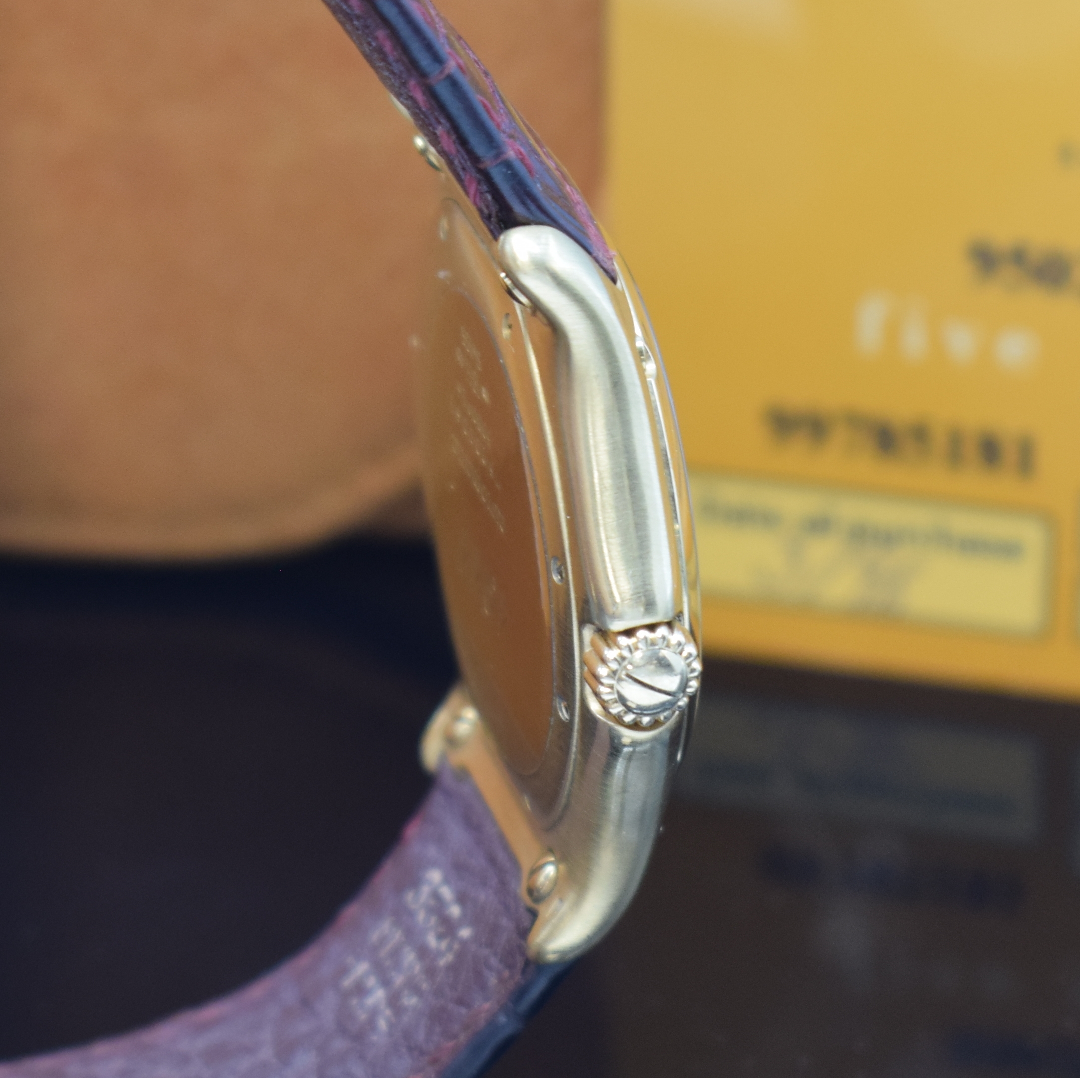 Detail c: EBEL 1911 Herrenarmbanduhr in RoseG 750/000 Referenz 5080916, Automatik, Boden 8-fach verschr., orig. Lederband m. orig. RoseG 750/000 Faltschliesse, ...