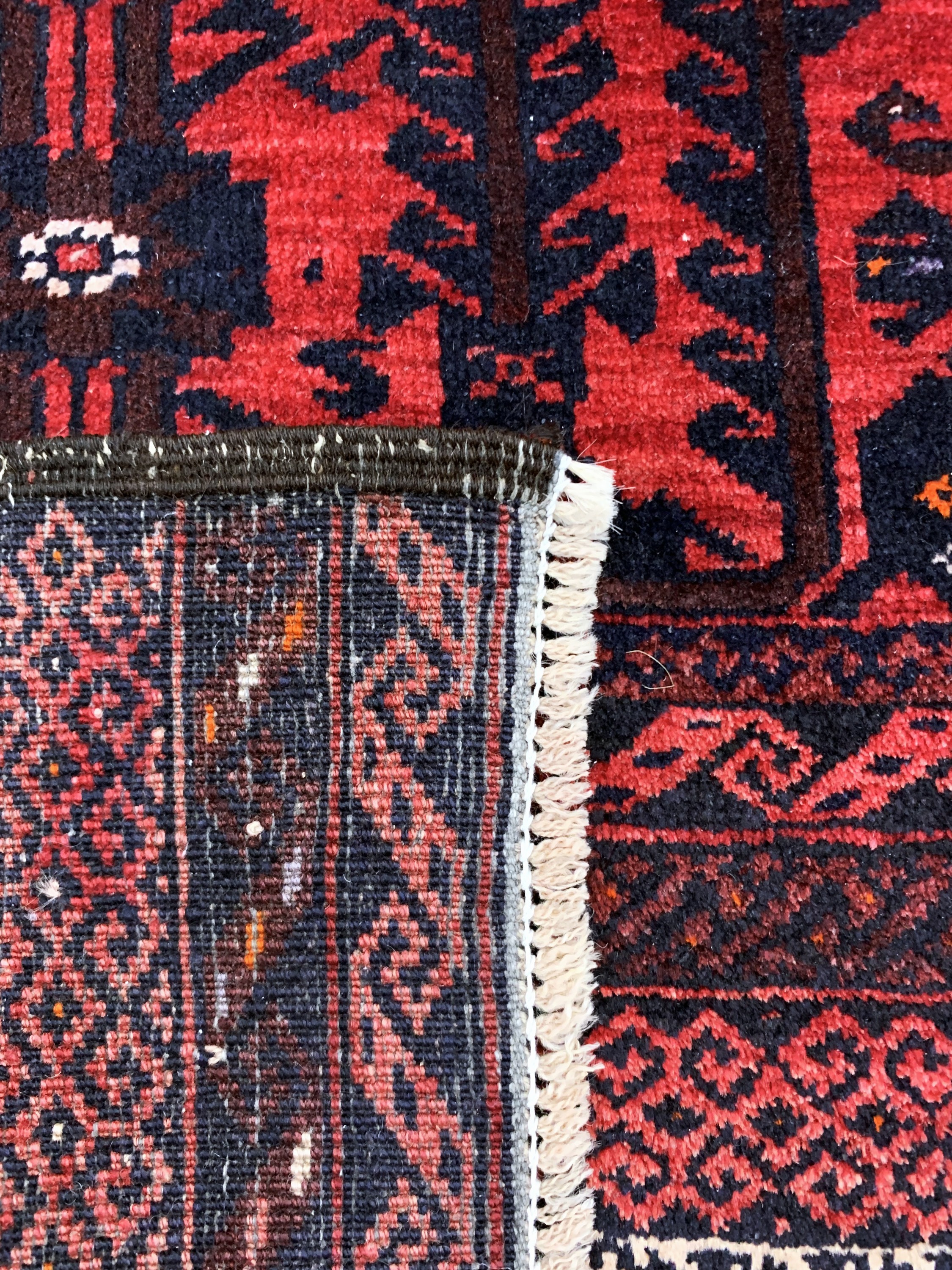 Detail e: Belutsch, Persien, datiert 1970, Wolle auf Baumwolle, ca. 182 x 95 cm, EHZ: 1-2