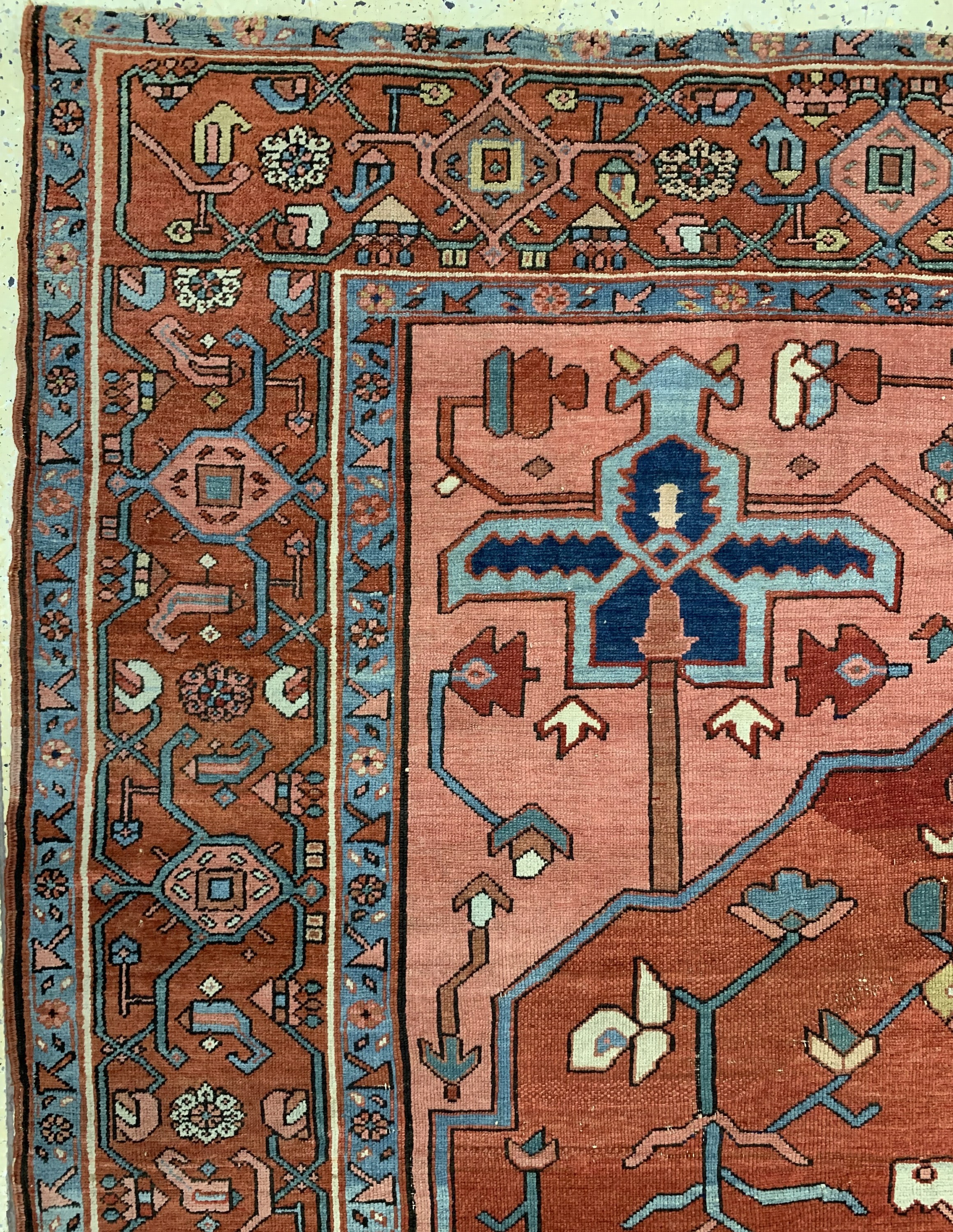 Detail d: Heriz "Serpi"antik, Persien, 19.Jhd, Wolle auf Baumwolle, ca. 340 x 285 cm, minimal verkürzt, EHZ: 3