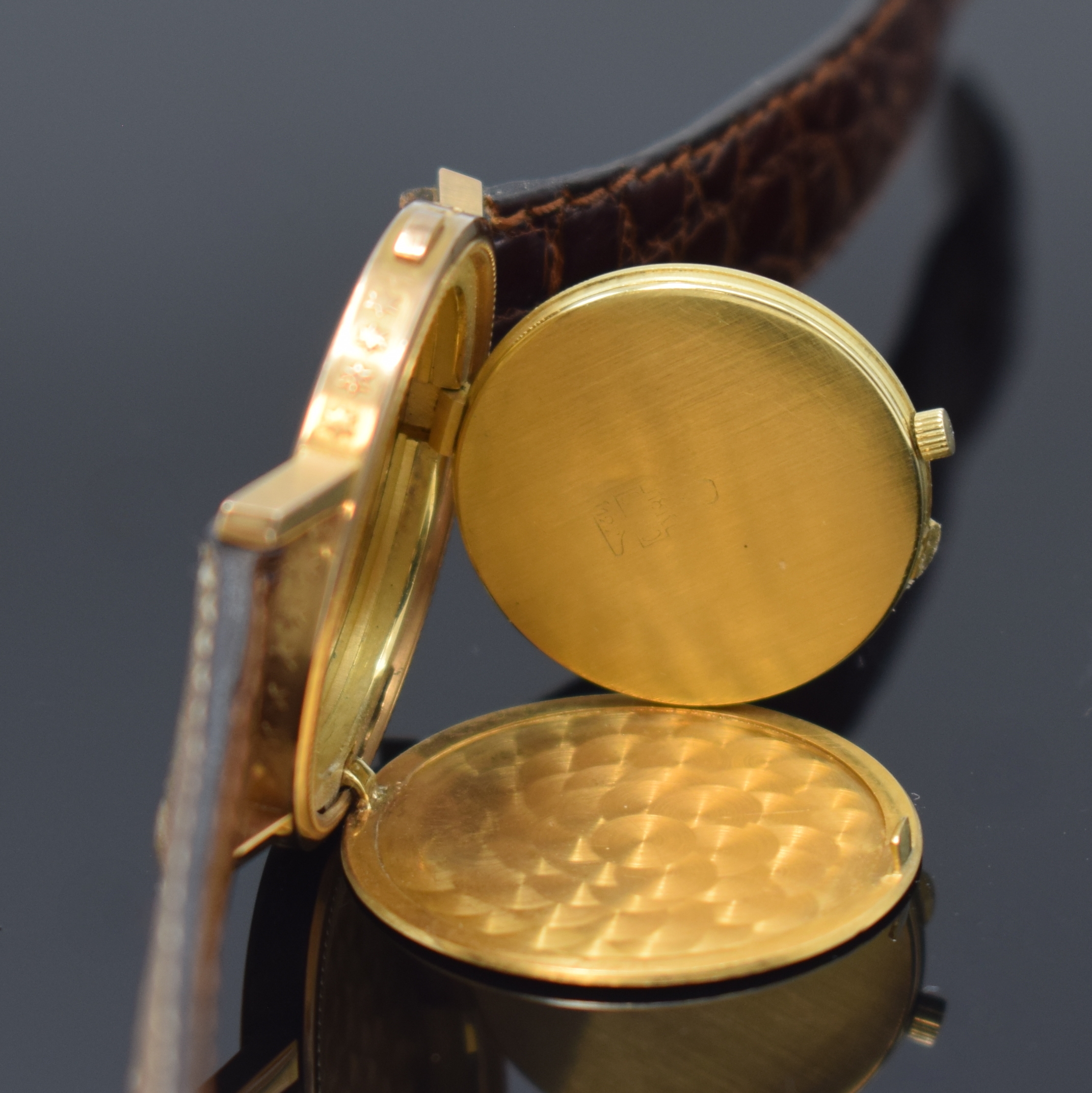 Detail g: W. SCHMID seltene 10 US-Dollar Savonette- Armbanduhr, Handaufzug, Schweiz um 1980, ausgehöhlte 10 Dollarmünze v. 1912 m. ausklappbarem Werk, ...
