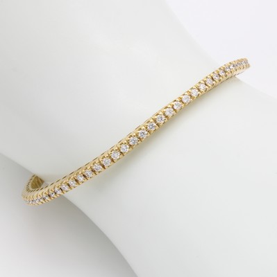 Image Flexibles Armband mit Brillanten, GG 750/000, rundum bes. m. Brill. in Krappenfassungen ...