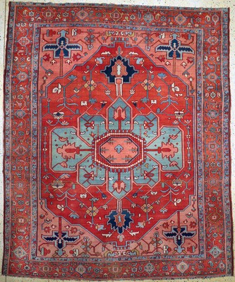 Image Heriz#"Serpi#"antique, Persia, 19th century, wool on cotton, approx. 340 x 285 ...