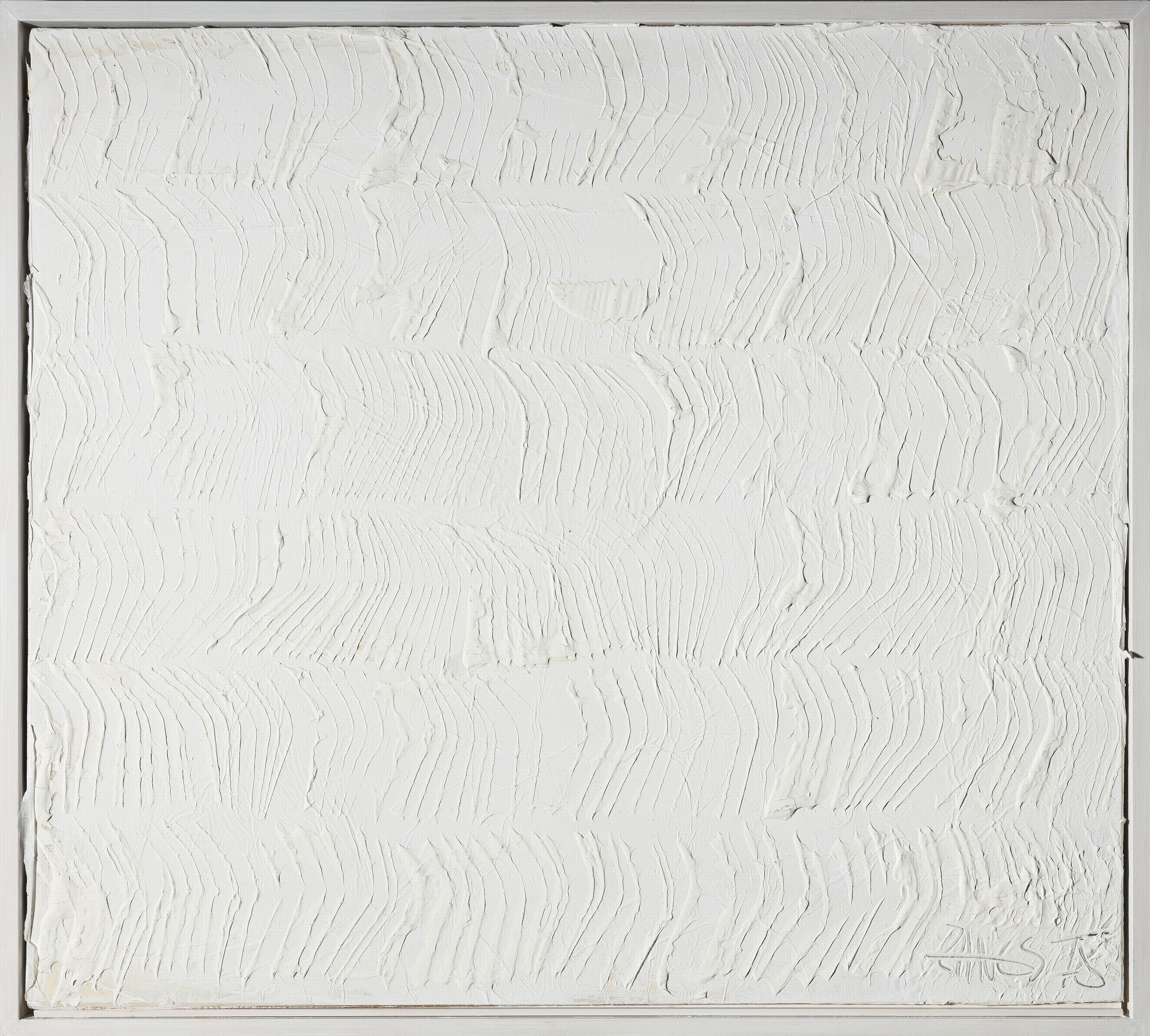 Detail k: Herbert Zangs, 1924-2003 Krefeld, Schwingung 78, Acryl/Seidenpapier/Sperrholz, rechts unten signiert und dat. Zangs 78, ca. 69.5x78cm, R. ca. ...