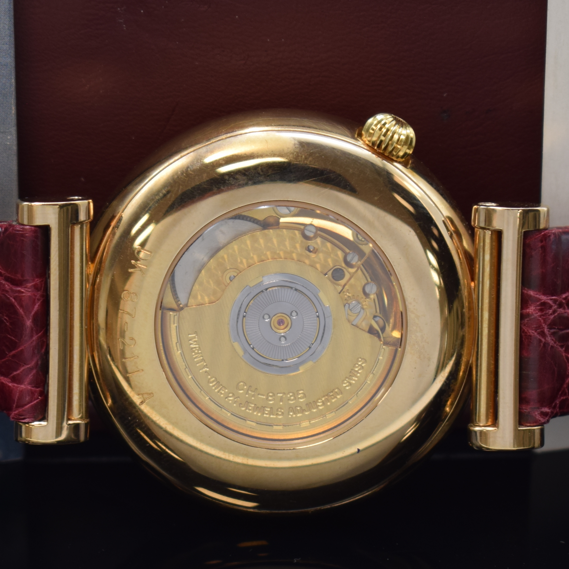 Detail c: KELEK Herrenarmbanduhr mit 5- Minutenrepetition Referenz DK 87-211 A, Schweiz 1990er Jahre, Automatik, verg., beids. vergl. Gehäuse, orig. ...