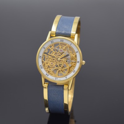 Image Feine, skeletonized 18 yellow gold wristwatch with 18k yellow gold clasp, self winding, ...