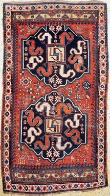 Image #"Cloud band#"Kazak antique, Caucasus, 19th century, wool on wool, approx. 220 ...