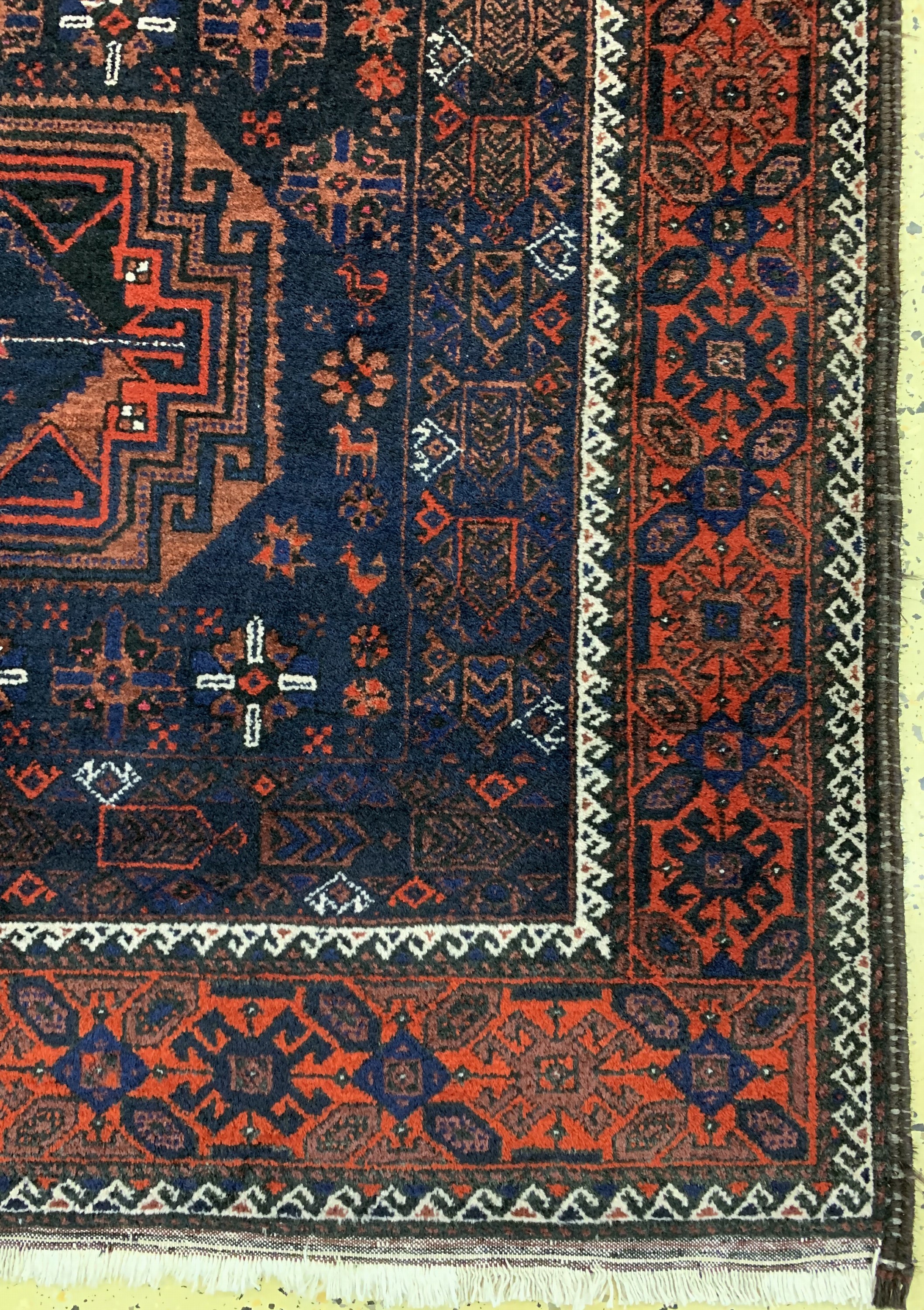Detail a: Belutsch alt, Persien, um 1930/1940, Wolle auf Baumwolle, ca. 232 x 130 cm, EHZ: 2