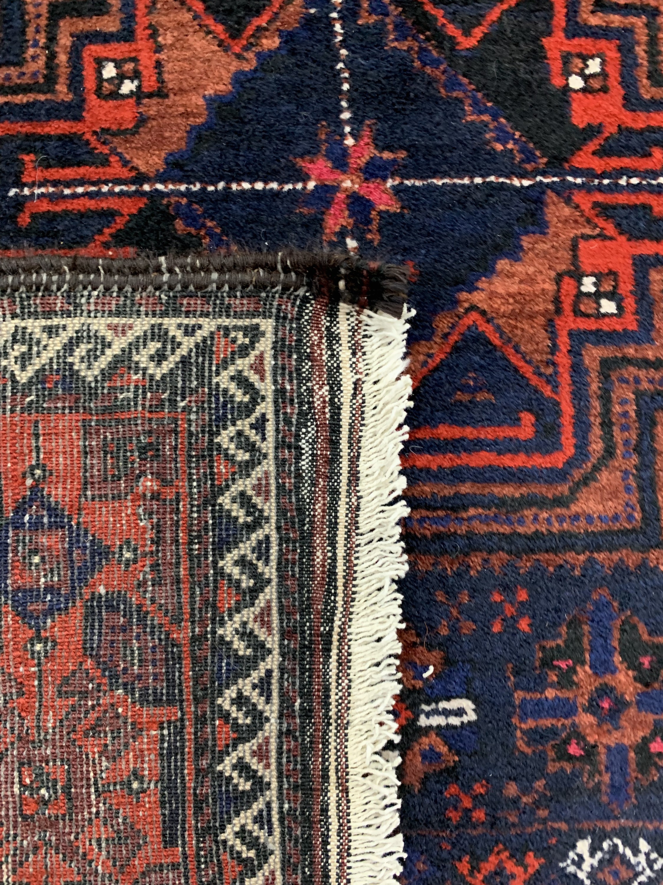 Detail g: Belutsch alt, Persien, um 1930/1940, Wolle auf Baumwolle, ca. 232 x 130 cm, EHZ: 2