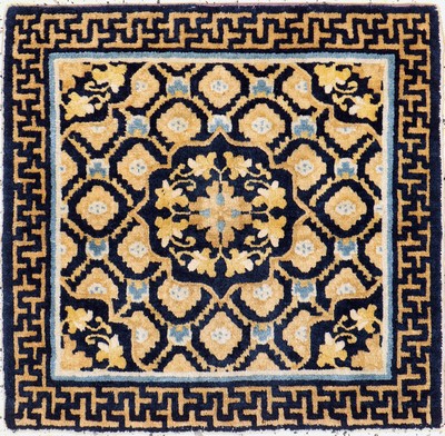 Image Ning-Hsia#"Bench carpet#", China, 19th century, wool on cotton, approx. 71 x 73 ...