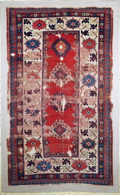 Image Antique Kazak, Caucasus, mid-19th century, wool on wool, approx. 224 x 136 cm, ...