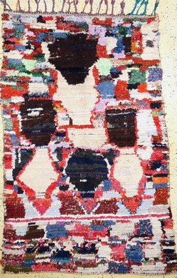 Image #"Boucherouite#" carpet, Morocco, mid-20th century, wool and fabrics, approx. ...