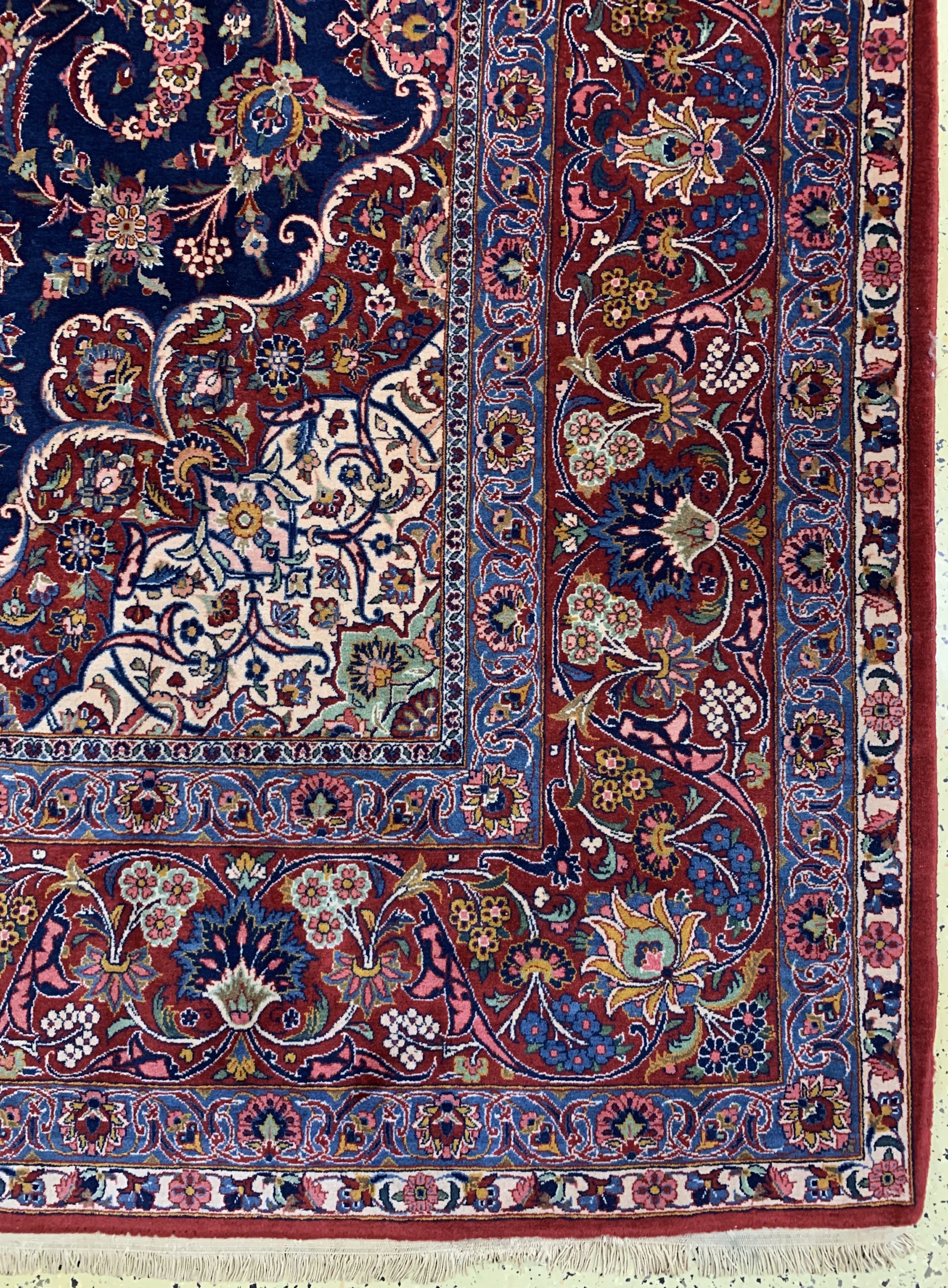 Detail a: Keschan fein alt, Persien, Anfang 20.Jhd, Korkwolle auf Baumwolle, ca. 430 x 323 cm, EHZ: 2