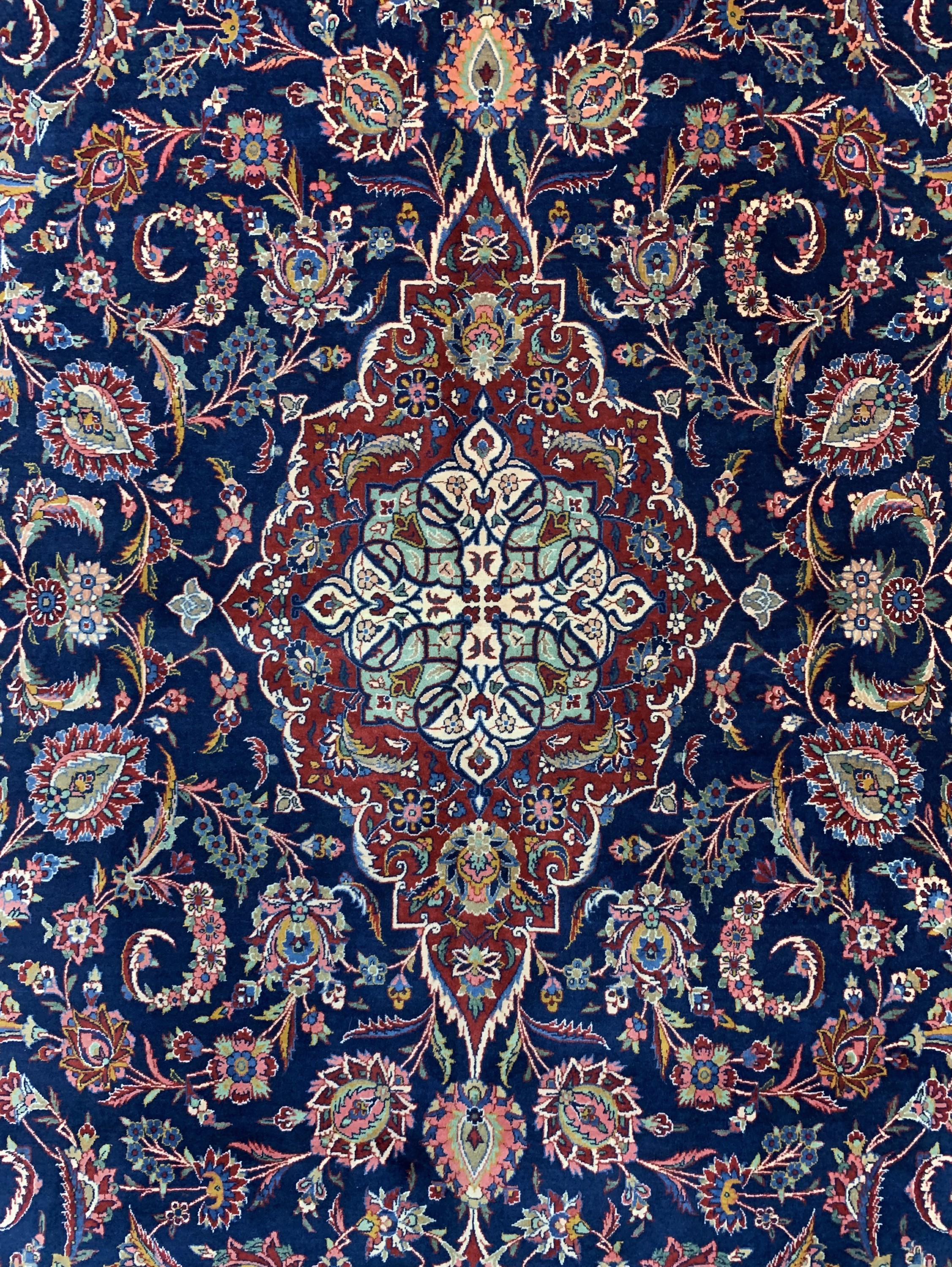 Detail c: Keschan fein alt, Persien, Anfang 20.Jhd, Korkwolle auf Baumwolle, ca. 430 x 323 cm, EHZ: 2