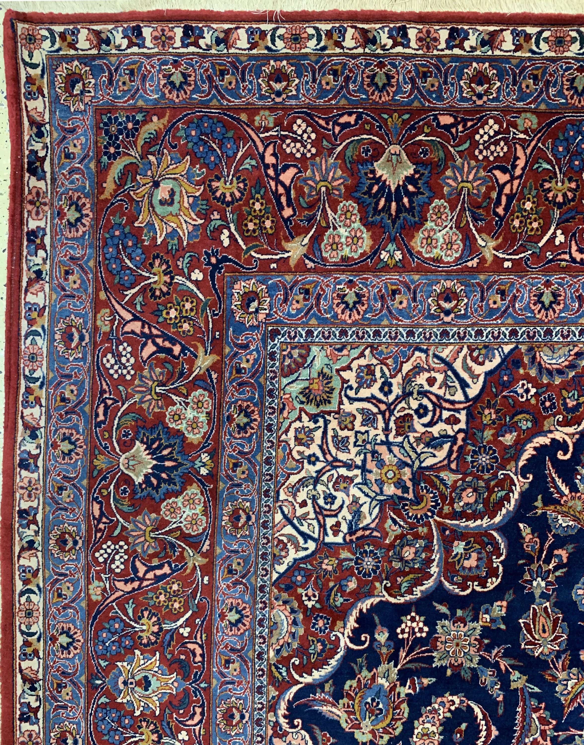 Detail d: Keschan fein alt, Persien, Anfang 20.Jhd, Korkwolle auf Baumwolle, ca. 430 x 323 cm, EHZ: 2