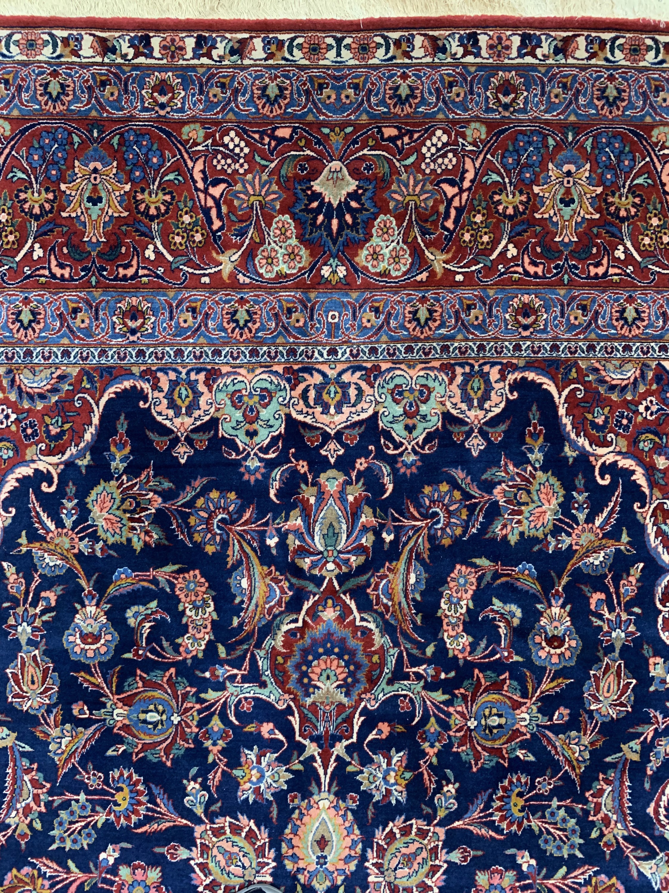 Detail e: Keschan fein alt, Persien, Anfang 20.Jhd, Korkwolle auf Baumwolle, ca. 430 x 323 cm, EHZ: 2