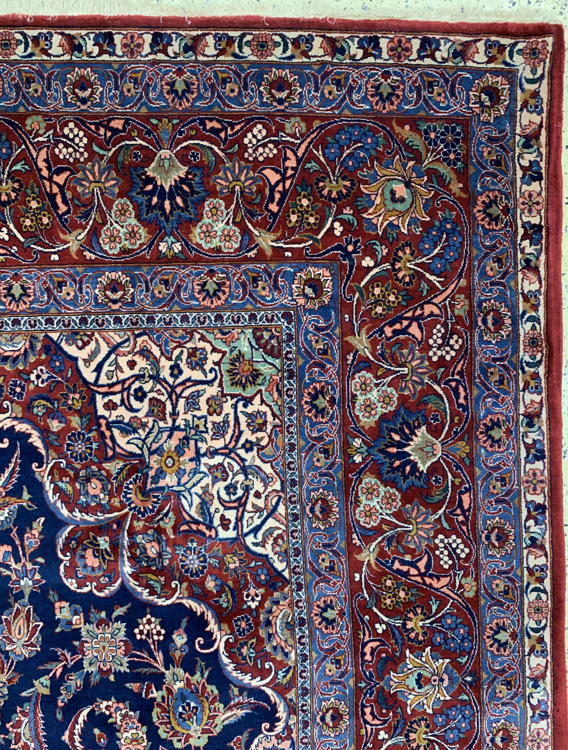 Detail f: Keschan fein alt, Persien, Anfang 20.Jhd, Korkwolle auf Baumwolle, ca. 430 x 323 cm, EHZ: 2