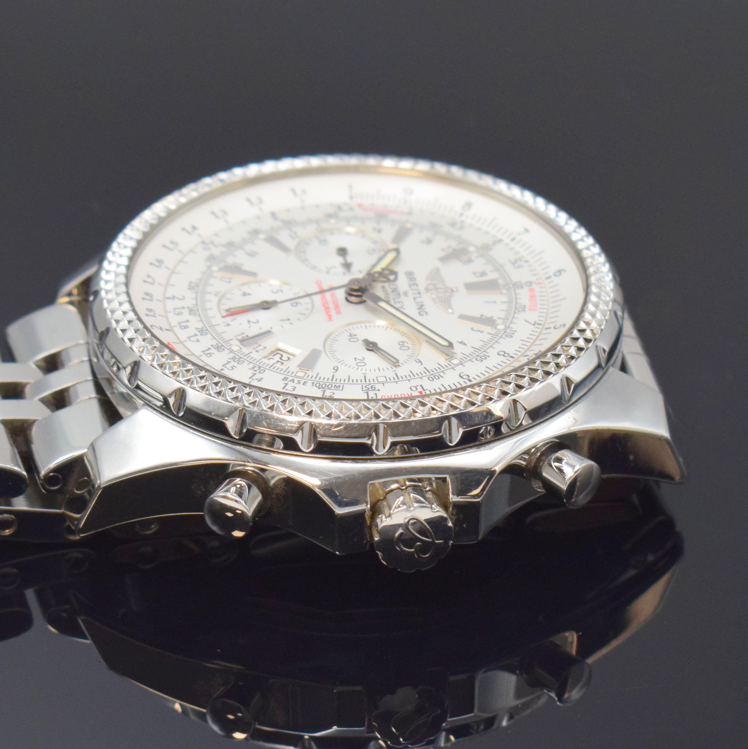 Detail c: BREITLING Armbandchronograph aus der Special Edition Bentley Motors Referenz A25362, Automatik, Chronometer in Edelstahl inkl. Gliederband m. ...