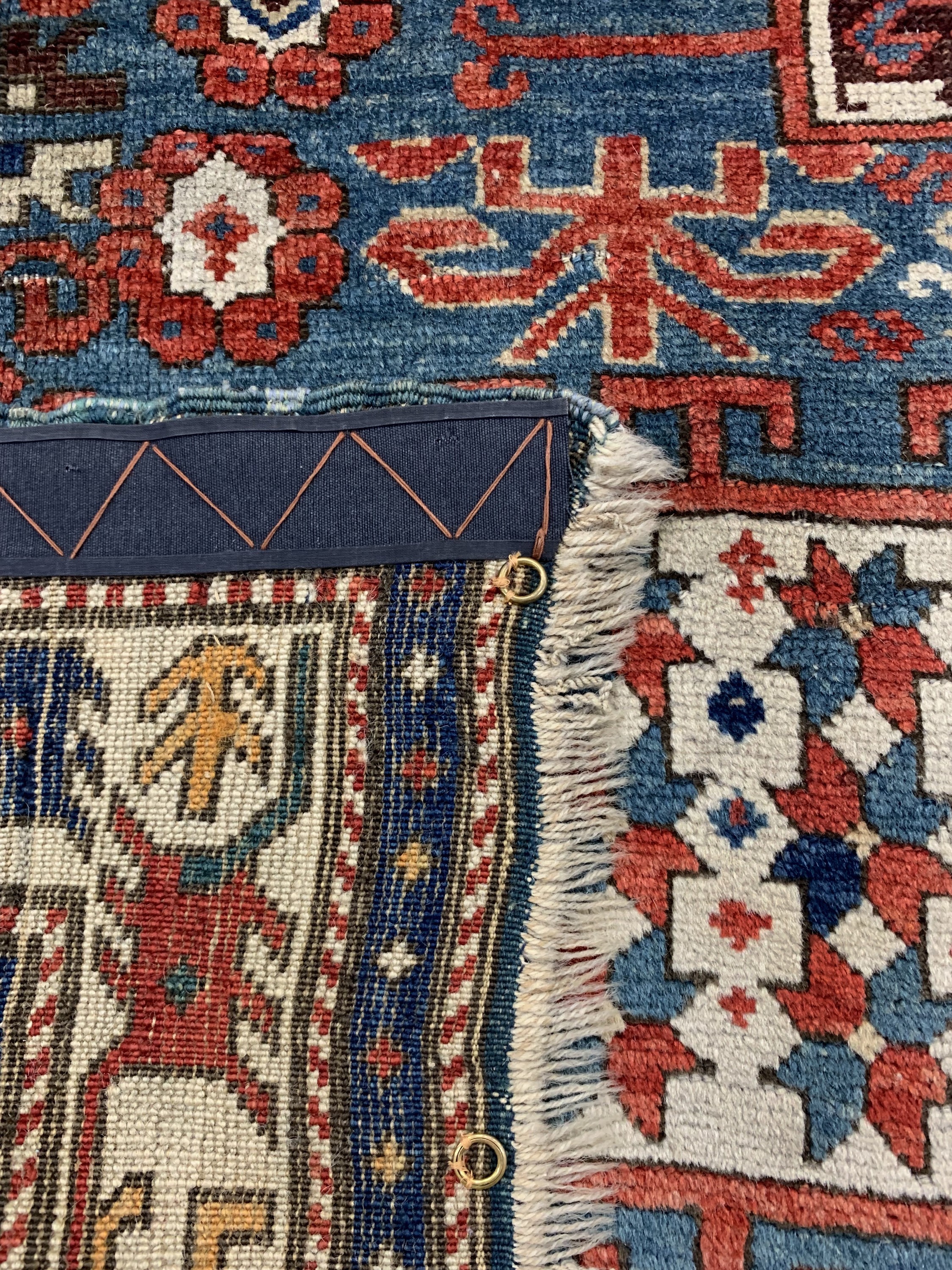 Detail g: "Karachoph"Kazak antik, Kaukasus, Ende 19.Jhd, Wolle auf Wolle, ca. 225 x 170 cm, EHZ: 2(kleine alte Restaurierungen).
