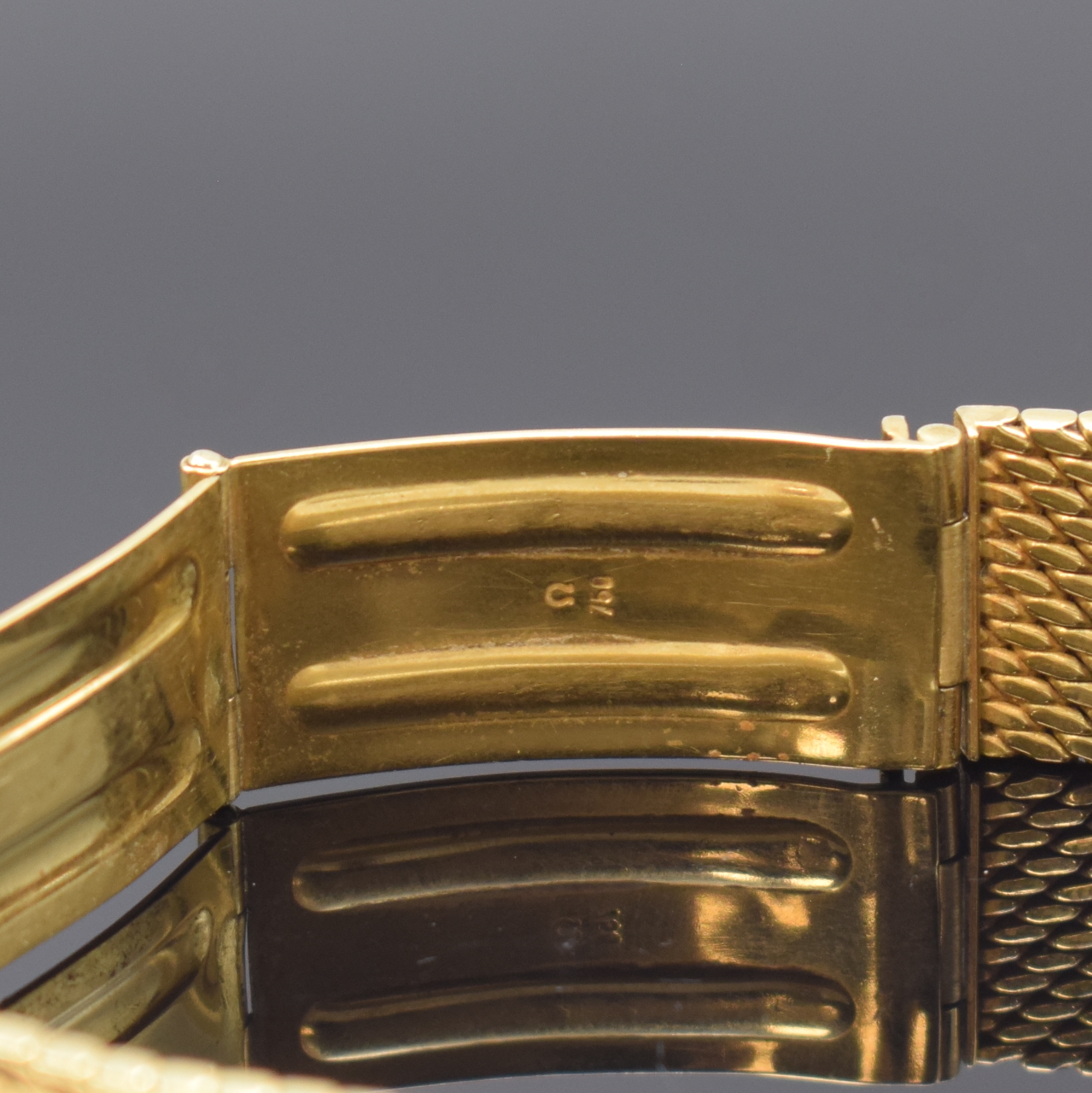 Detail c: OMEGA De Ville Referenz 166033 Armbanduhr in GG 750/000 an original Goldband, Schweiz um 1969, Automatik, Monocoque-Geh., orig. Glas u. Krone, silb. ...