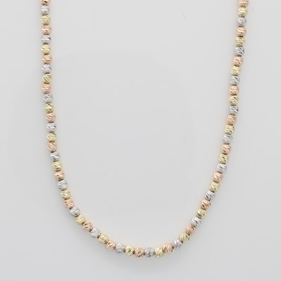 Image Collier, GG/WG/RG 585/000, diamantierte Kugeln, Karabinerschl., L. ca. 45 cm