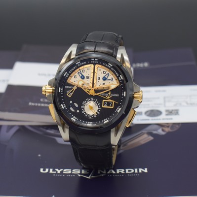 Image ULYSSE NARDIN very fine & rare gents wristwatch Sonata Streamline reference 675-00, ...