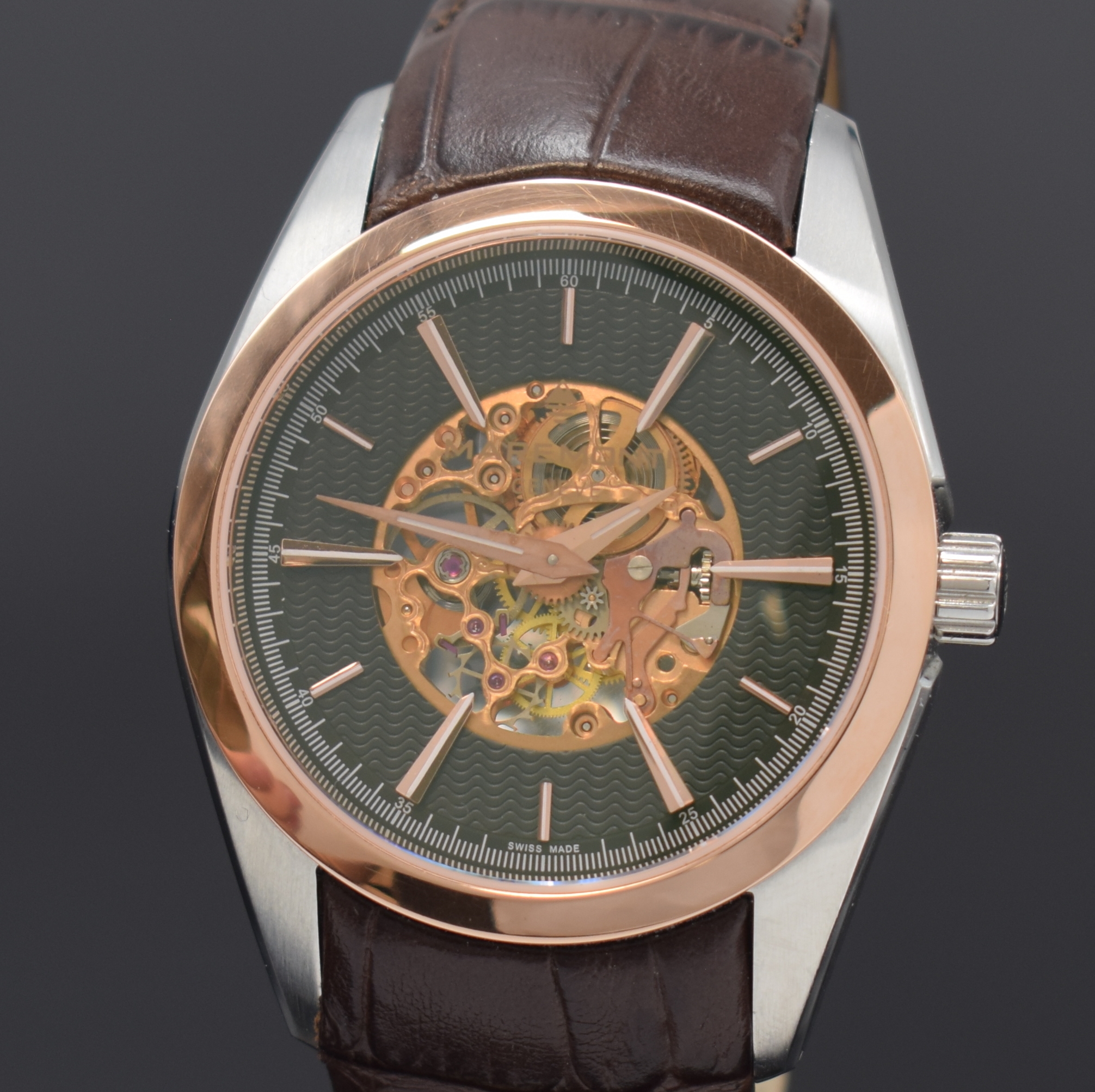 Detail a: MAREMONTI Adventure auf 50 Stück limitierte und skelettierte Herrenarmbanduhr in Stahl Referenz 166.367.351, Schweiz um 2020, Handaufzug, beids. ...