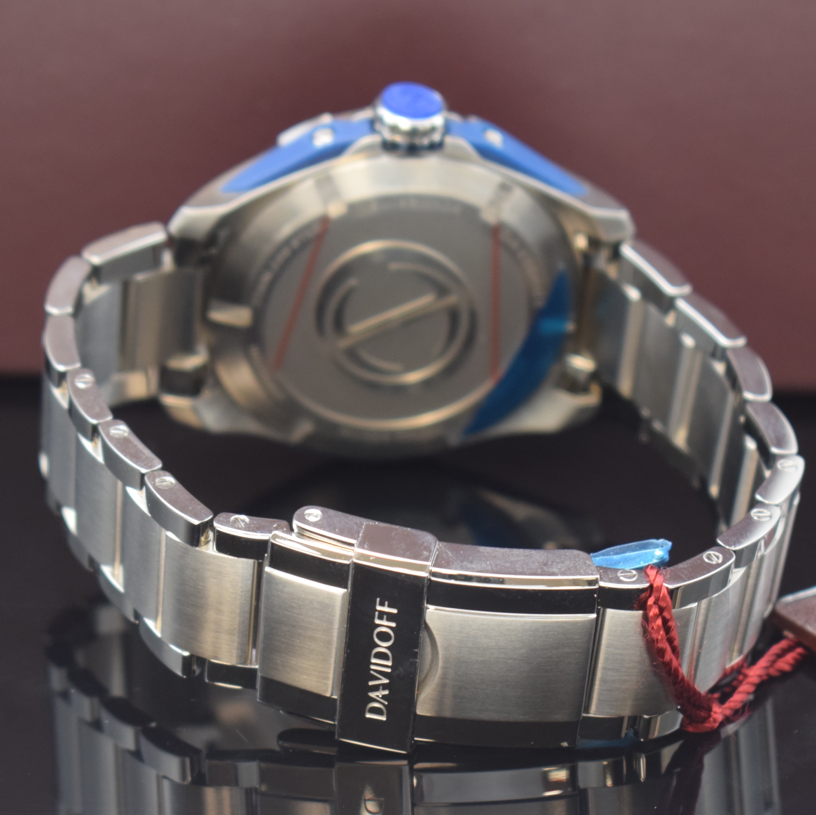 Detail b: DAVIDOFF Velocity Diver Herrenarmbanduhr in Stahl Referenz 22443, Schweiz um 2023, Automatik, orig. Gliederband inkl. Faltschl., Boden u. Krone ...