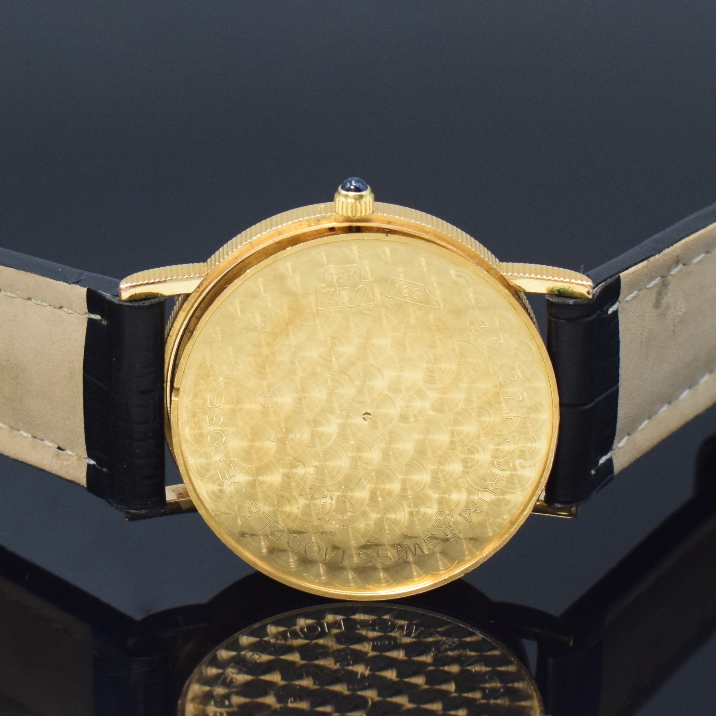Detail e: CORUM 5 Dollars 1891 Armbanduhr in Form einer 5 Dollar-US-Goldmünze, Handaufzug, Schweiz 1990er Jahre, massiv GG 750/000, Münzrand, Boden aufgedr., ...