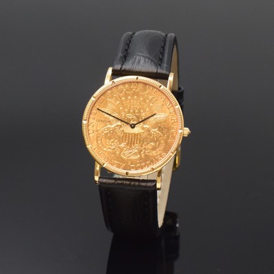 Image CORUM Twenty Dollars 1904 Herrenarmbanduhr sogenannte Coinwatch, Schweiz um 1980, quarz, ...