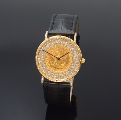 Image CORUM 5 Dollars 1891 wristwatch in shape of a 5 Dollar-US-Gold coin, manual winding, ...