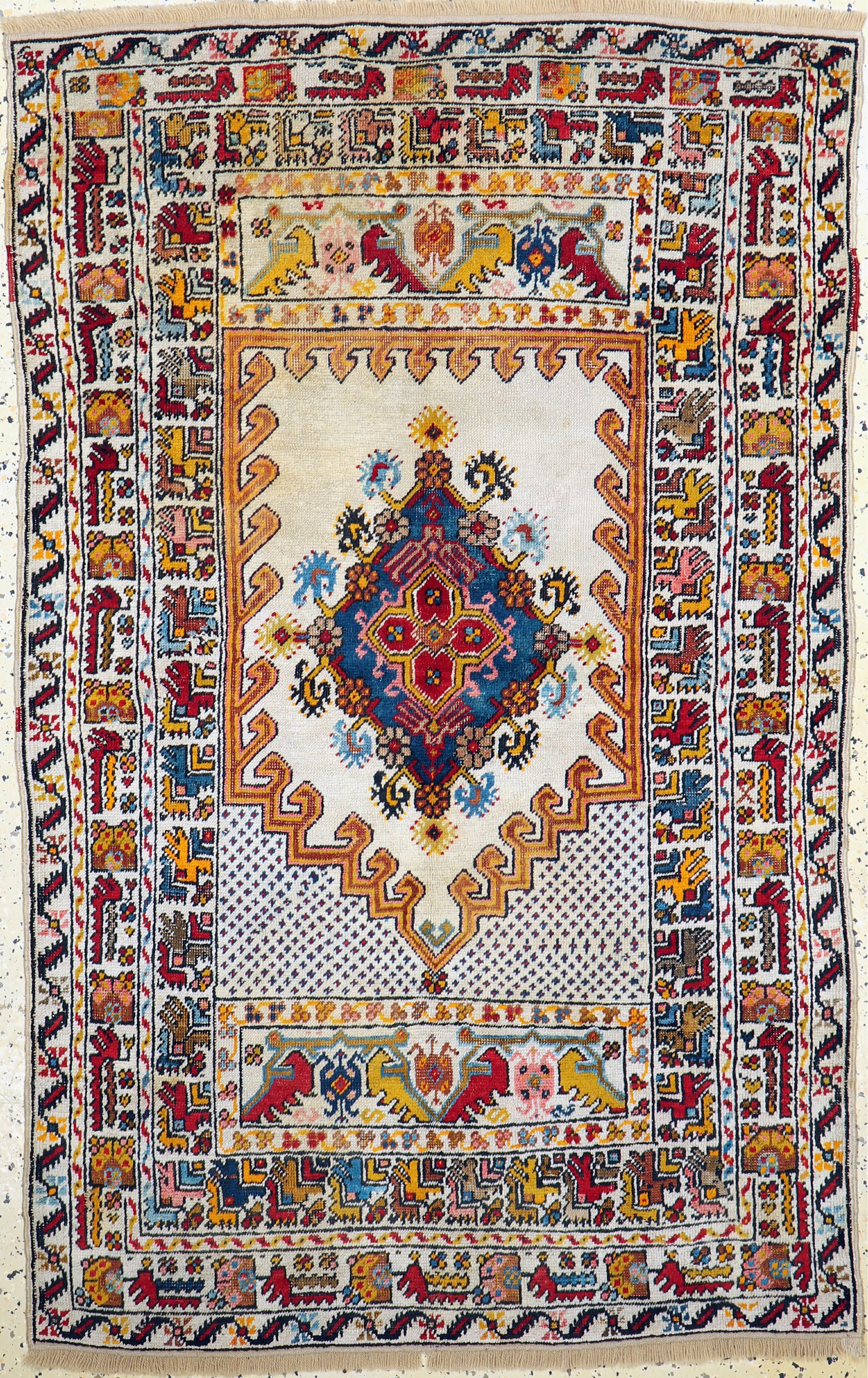 Melas alt, Türkei, Anfang 20.Jhd, Wolle aufWolle, ca. 158 x 100 cm, EHZ: 2-3