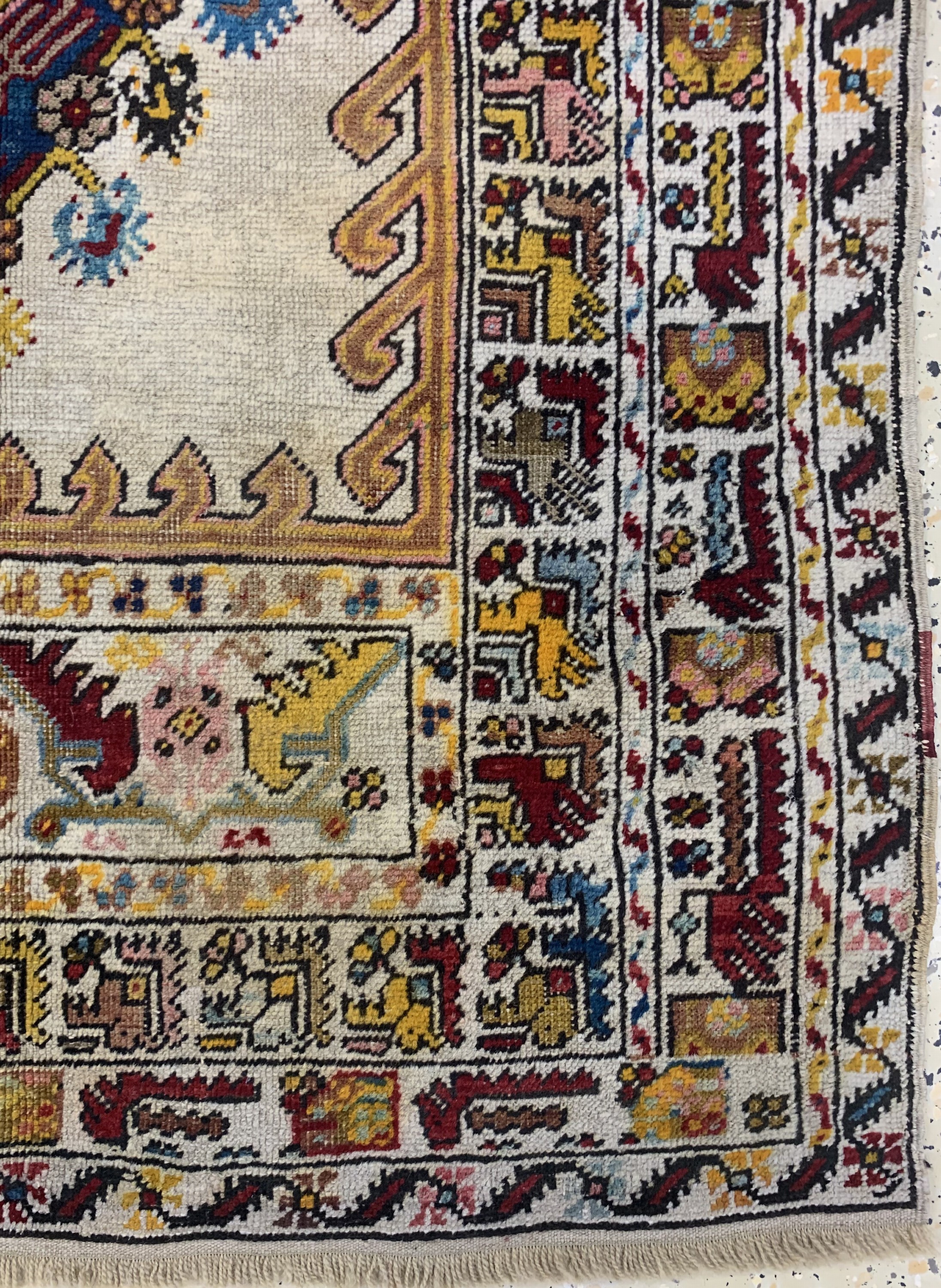 Detail d: Melas alt, Türkei, Anfang 20.Jhd, Wolle aufWolle, ca. 158 x 100 cm, EHZ: 2-3