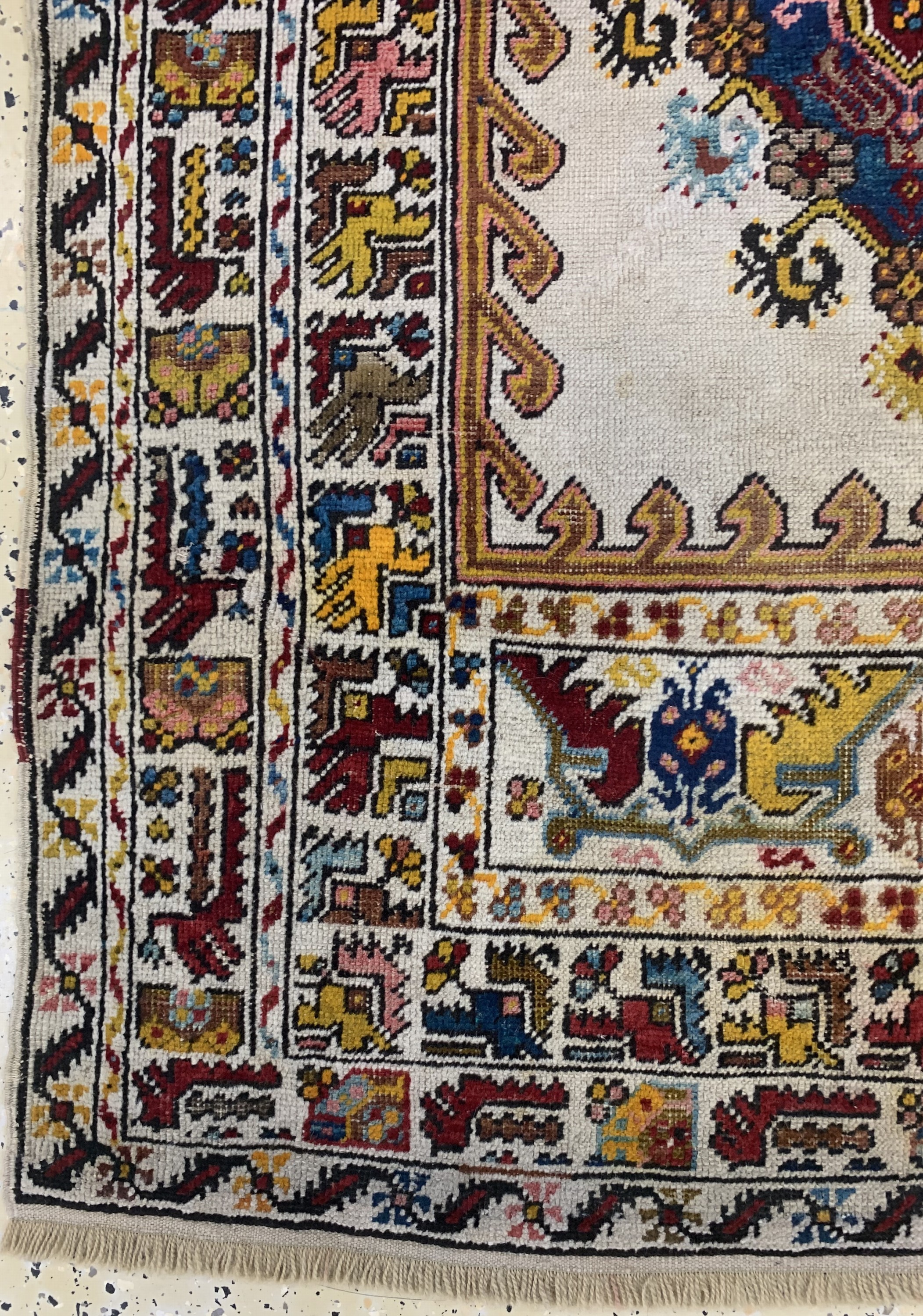 Detail e: Melas alt, Türkei, Anfang 20.Jhd, Wolle aufWolle, ca. 158 x 100 cm, EHZ: 2-3