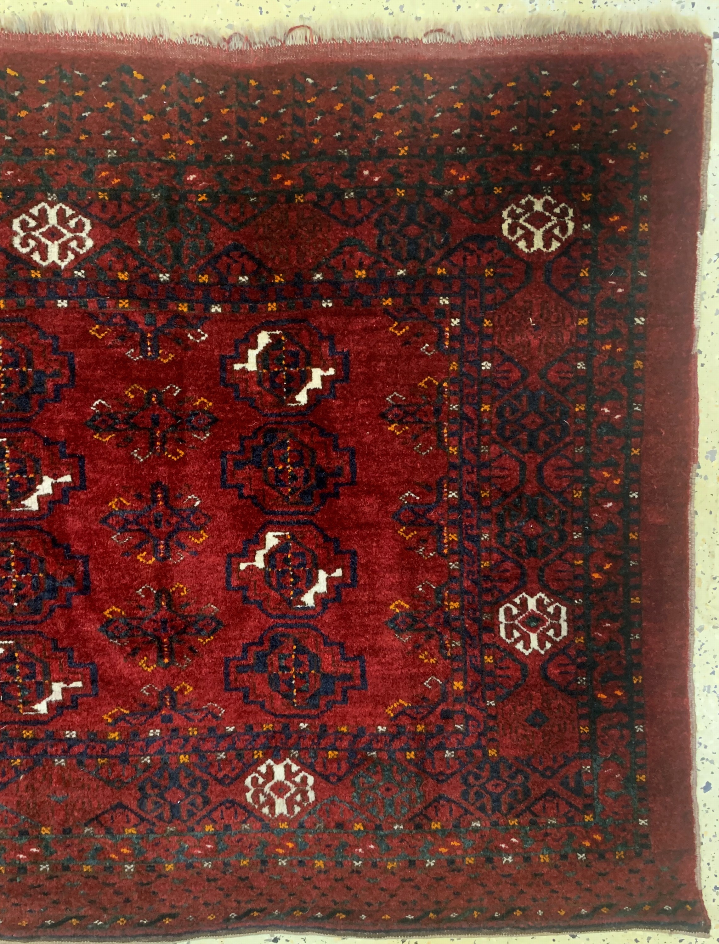 Detail a: Ersari Tschowal, Afghanistan, um 1920/1930,Wolle auf Wolle, ca. 150 x 95 cm, gereinigt, EHZ: 2