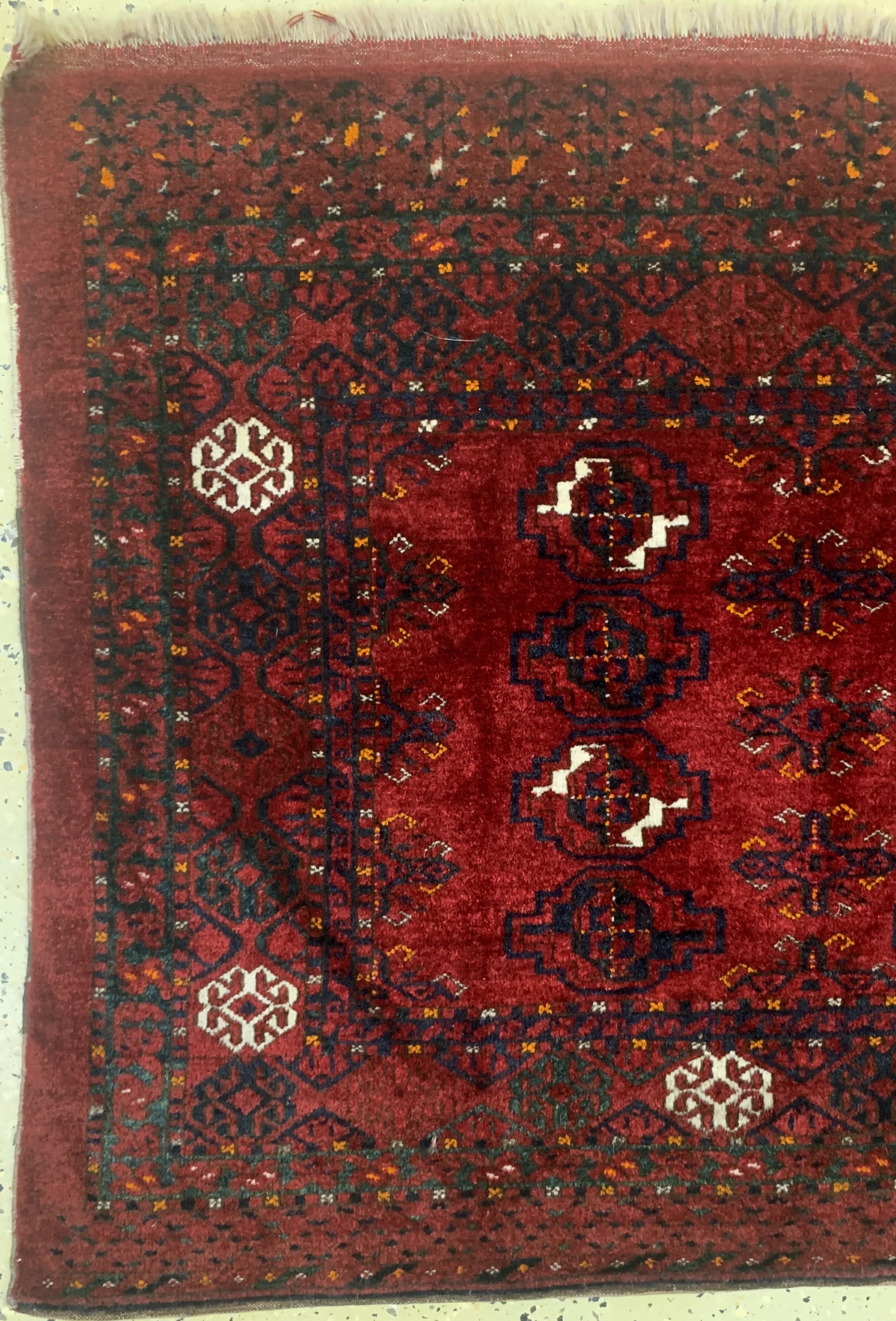 Detail b: Ersari Tschowal, Afghanistan, um 1920/1930,Wolle auf Wolle, ca. 150 x 95 cm, gereinigt, EHZ: 2