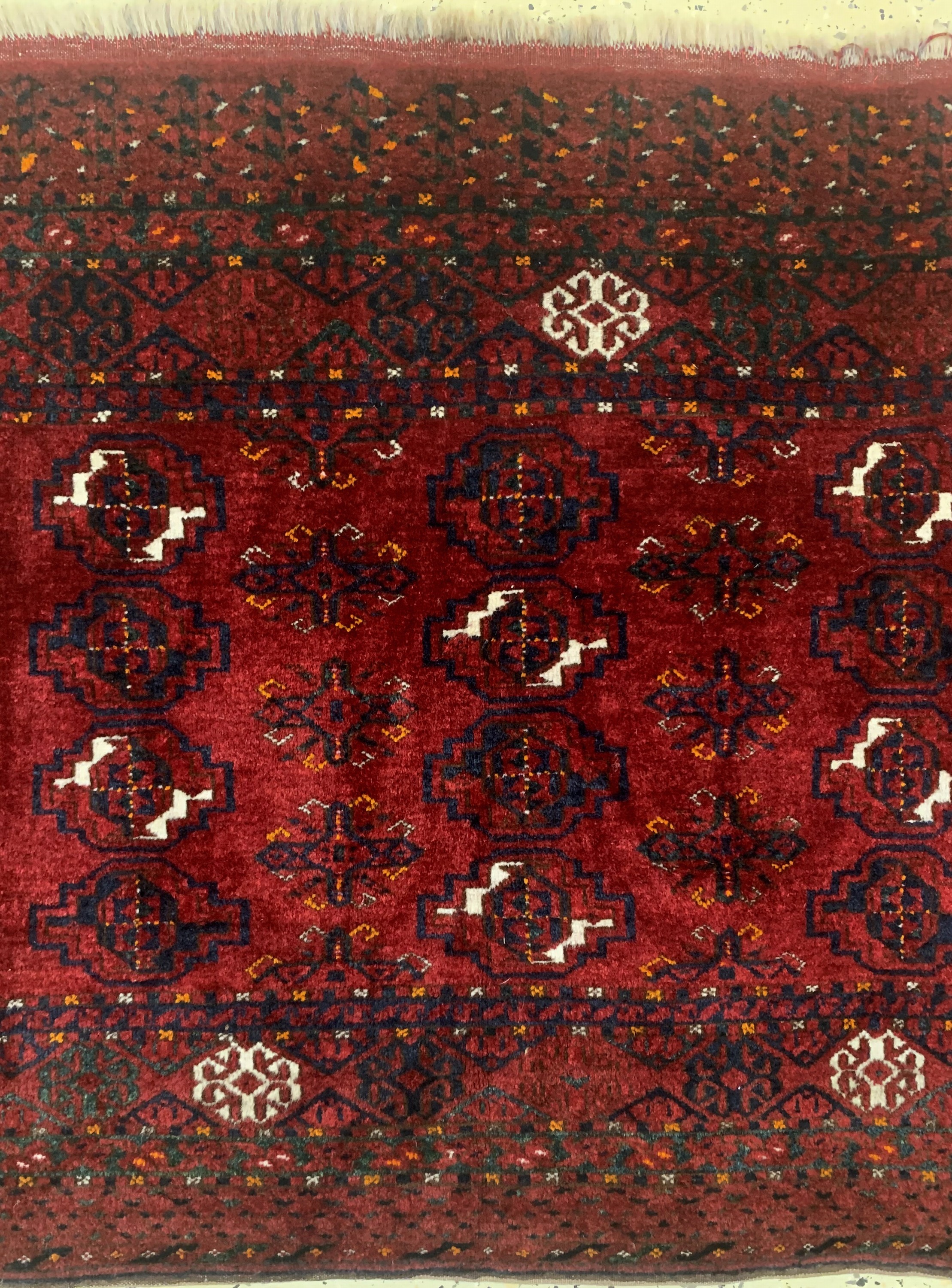 Detail c: Ersari Tschowal, Afghanistan, um 1920/1930,Wolle auf Wolle, ca. 150 x 95 cm, gereinigt, EHZ: 2